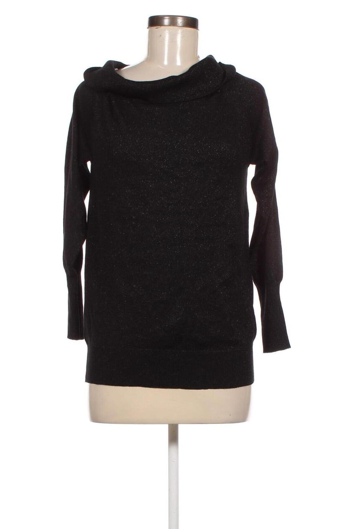 Дамски пуловер F&F, Размер L, Цвят Черен, Цена 13,05 лв.