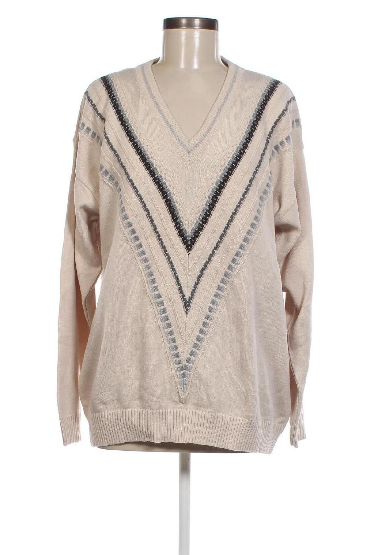 Дамски пуловер Fashion, Размер XXL, Цвят Бежов, Цена 13,63 лв.