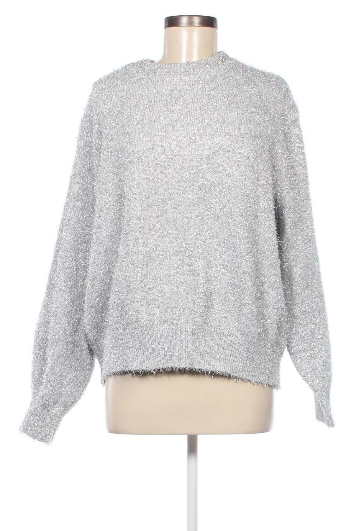 Дамски пуловер H&M, Размер M, Цвят Сребрист, Цена 13,05 лв.