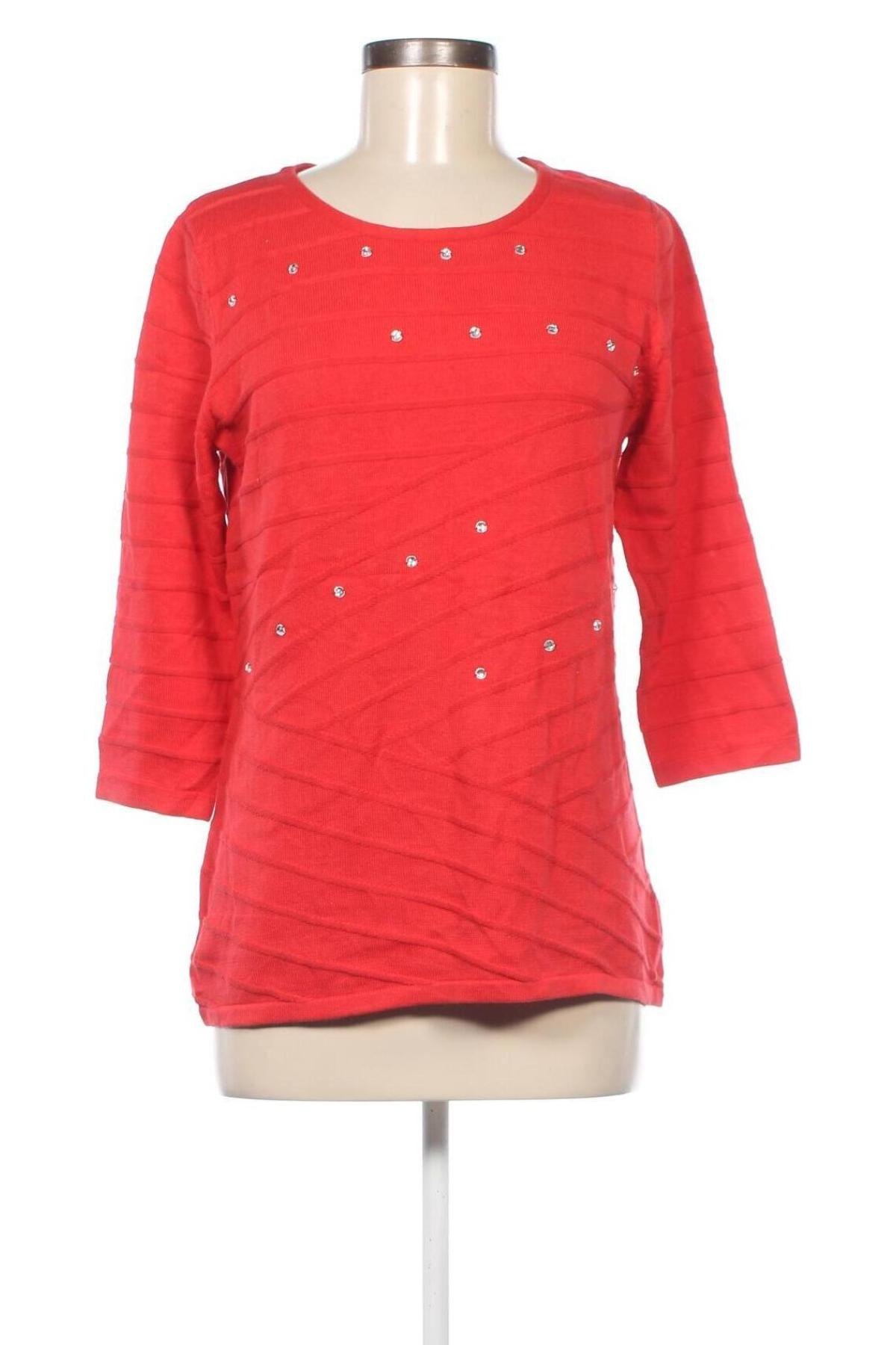 Дамски пуловер Helena Vera, Размер S, Цвят Червен, Цена 9,28 лв.