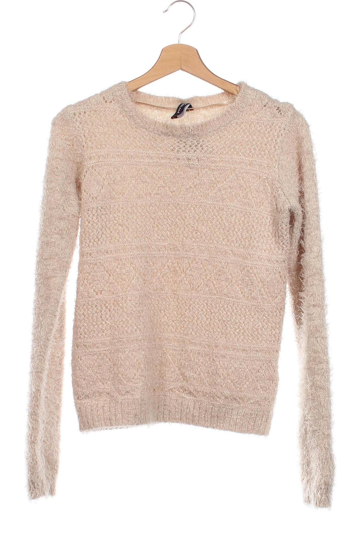 Дамски пуловер Jean Pascale, Размер XXS, Цвят Бежов, Цена 12,18 лв.