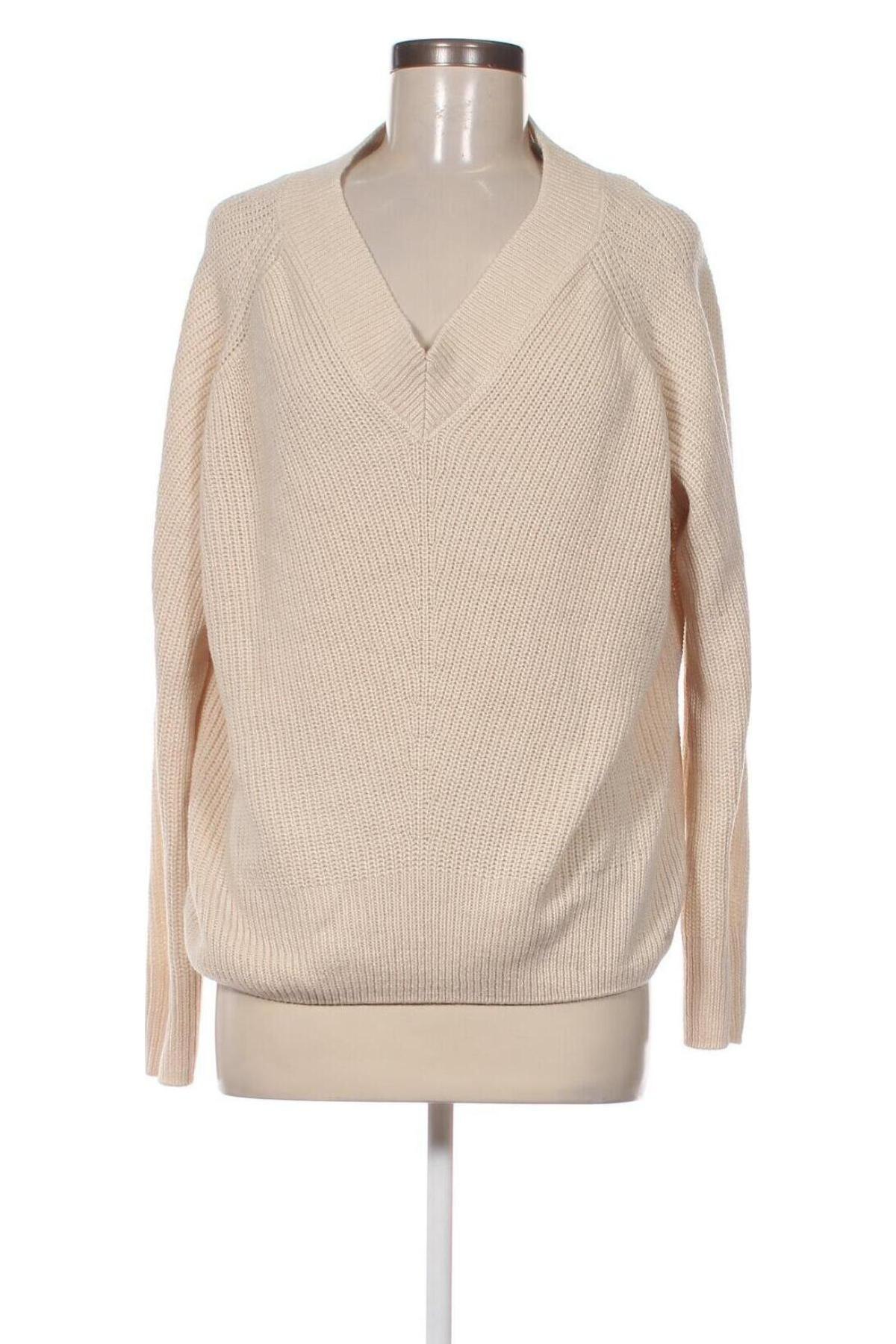 Дамски пуловер Jean Pascale, Размер L, Цвят Бежов, Цена 13,05 лв.