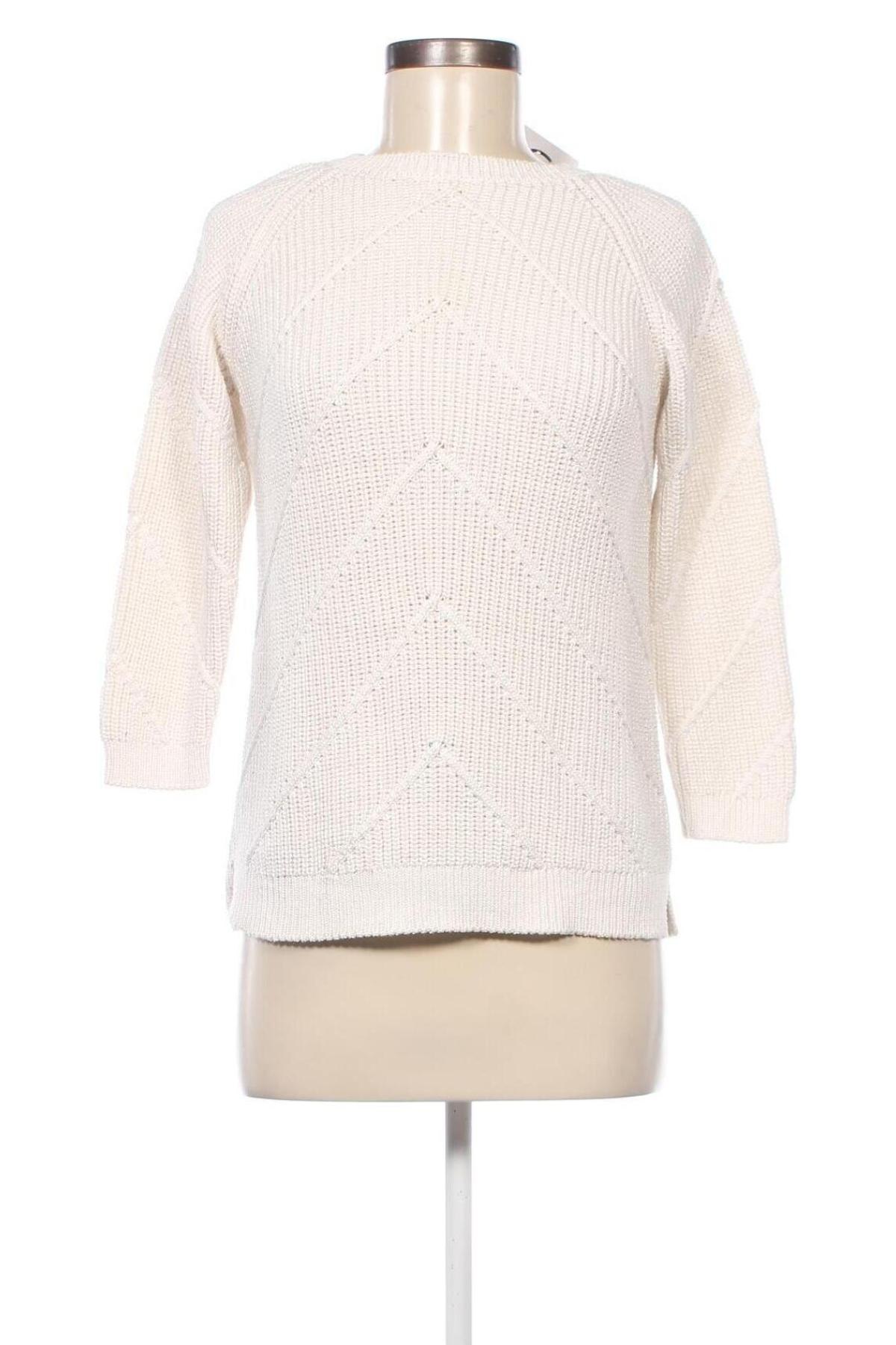 Дамски пуловер Massimo Dutti, Размер S, Цвят Бял, Цена 44,00 лв.