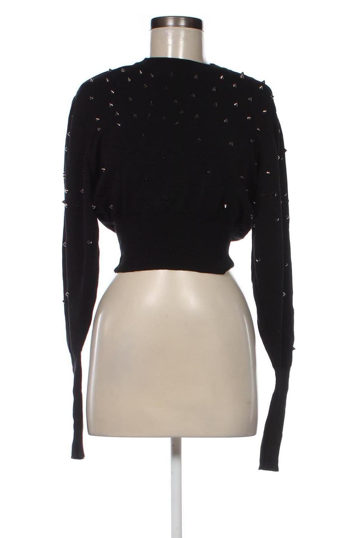 Дамски пуловер Zara, Размер S, Цвят Черен, Цена 20,01 лв.