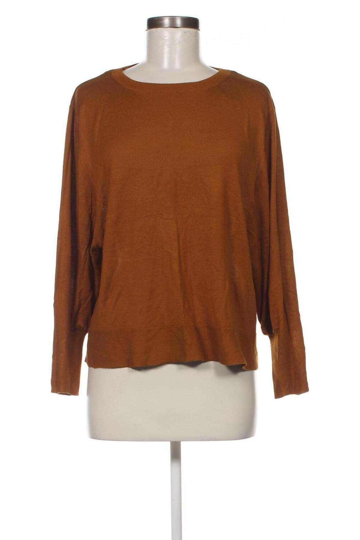 Дамски пуловер Zara Knitwear, Размер M, Цвят Кафяв, Цена 6,24 лв.