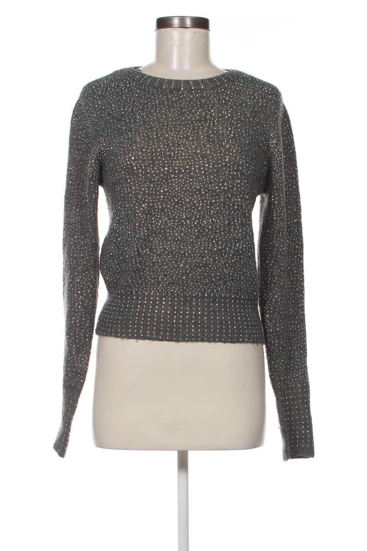 Дамски пуловер Zara Knitwear, Размер L, Цвят Сив, Цена 24,00 лв.