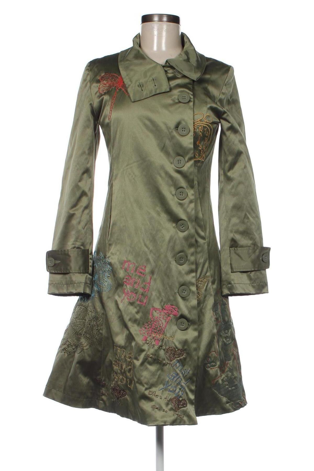 Damen Trench Coat, Größe M, Farbe Grün, Preis € 41,90