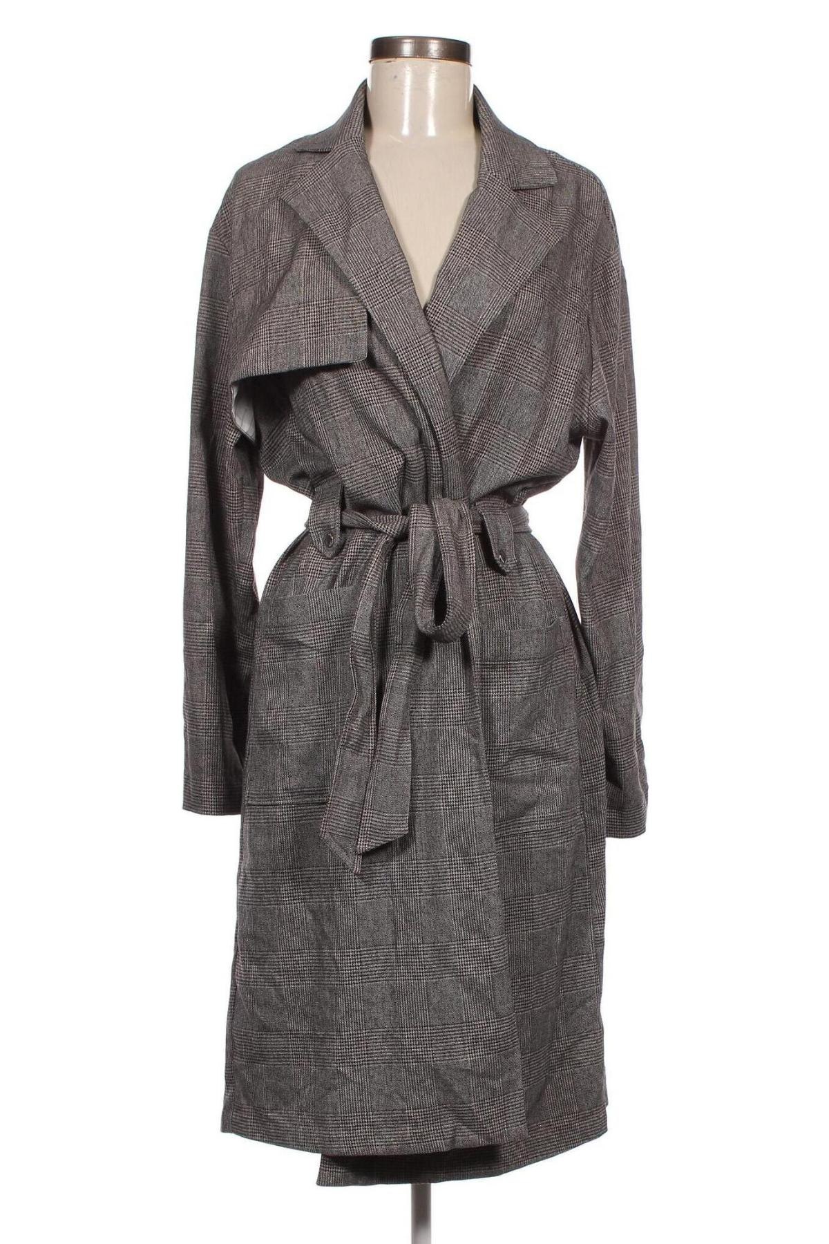 Damen Trenchcoat Bershka, Größe M, Farbe Mehrfarbig, Preis 7,83 €