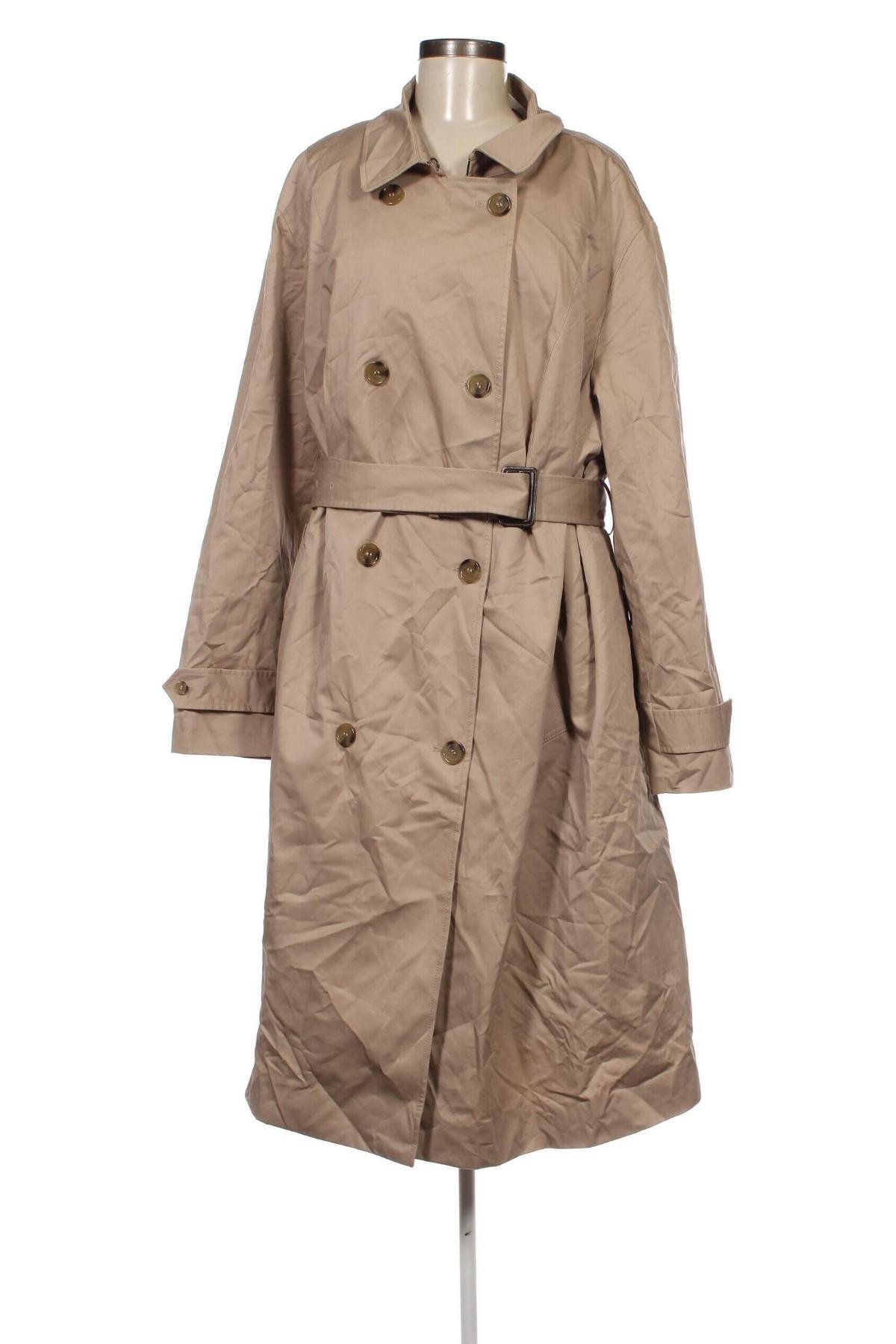 Damen Trench Coat Sheego, Größe 4XL, Farbe Beige, Preis € 41,75