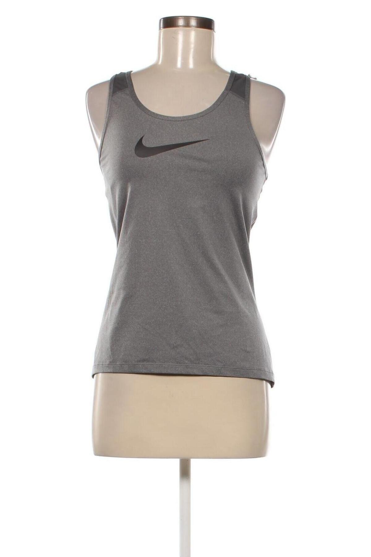 Γυναίκειο αθλητικό τοπ Nike, Μέγεθος M, Χρώμα Γκρί, Τιμή 12,28 €