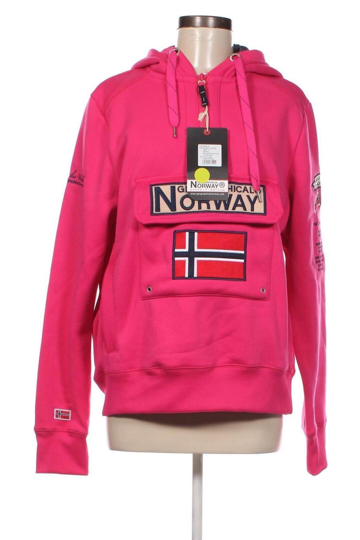 Дамски суичър Geographical Norway, Размер 4XL, Цвят Розов, Цена 164,00 лв.