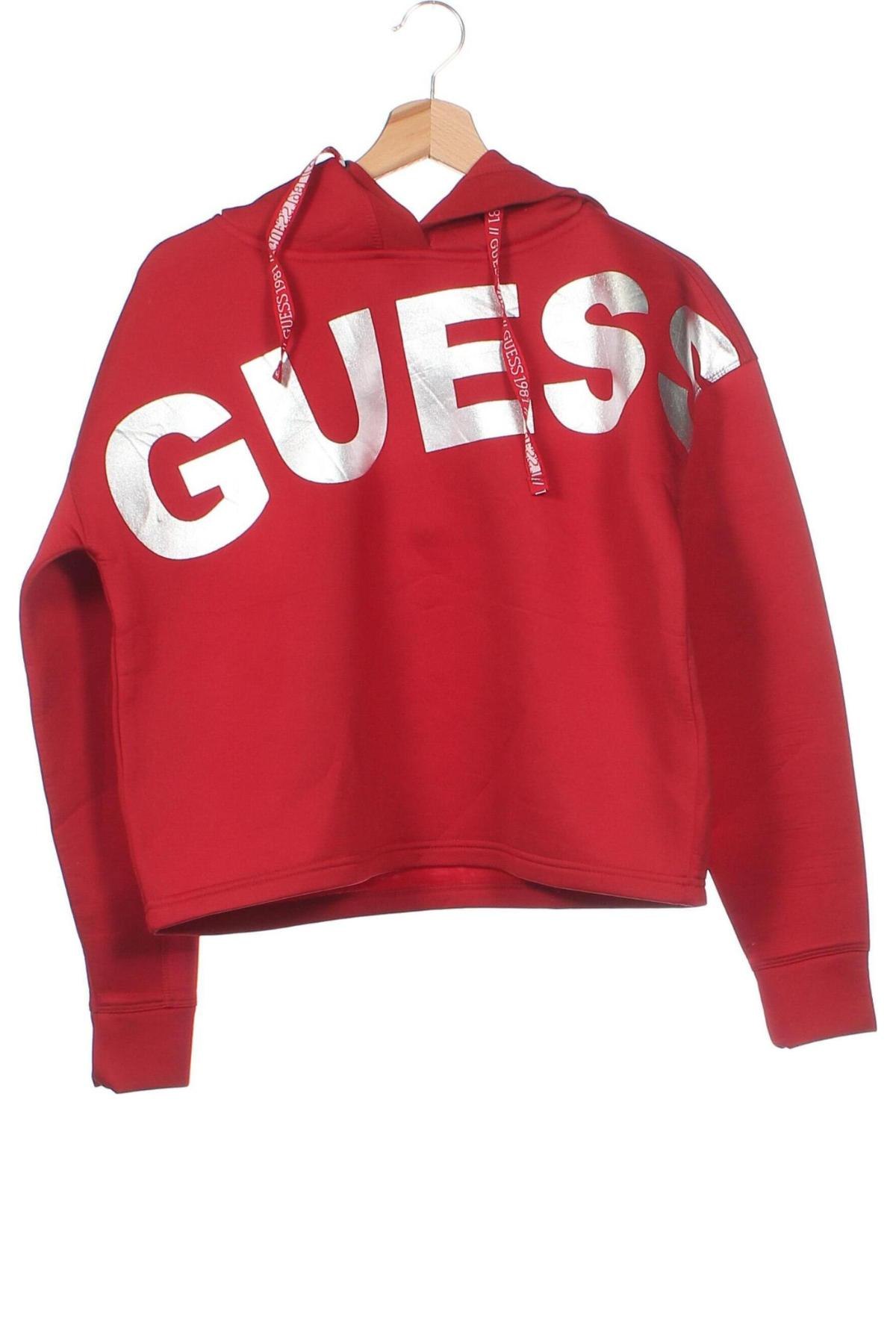 Γυναικείο φούτερ Guess, Μέγεθος XS, Χρώμα Κόκκινο, Τιμή 36,16 €