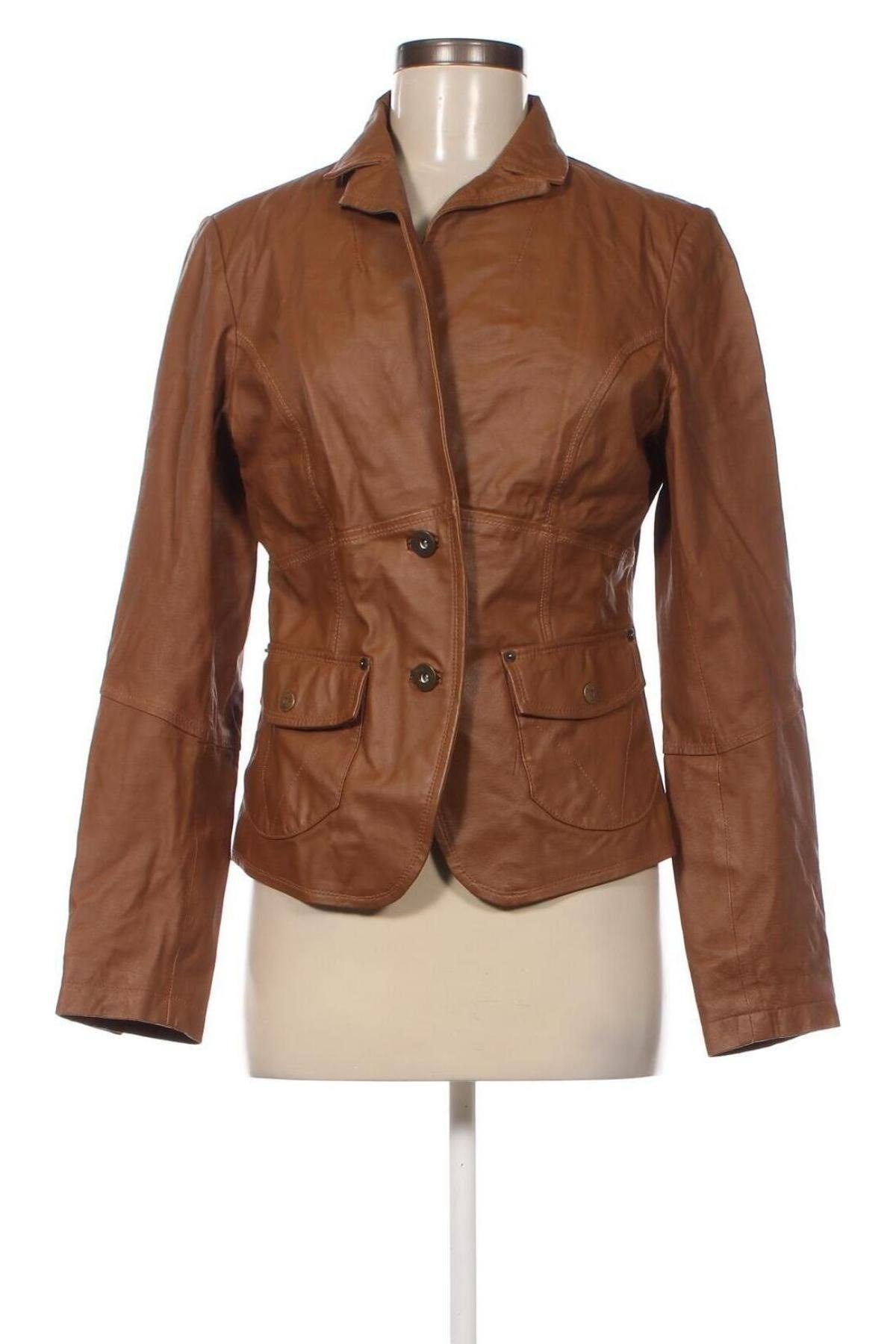 Damen Lederjacke, Größe M, Farbe Braun, Preis 20,85 €