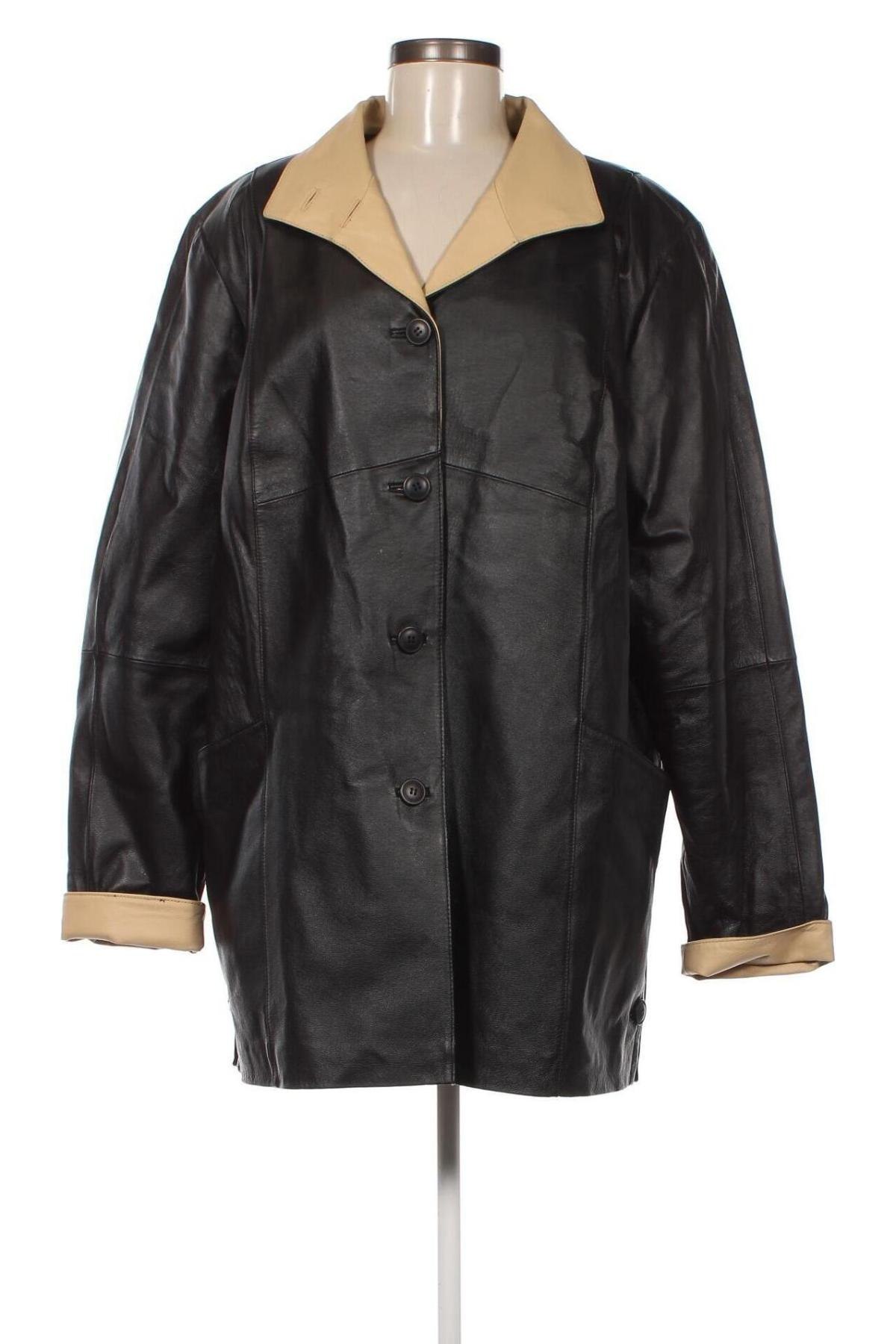 Γυναικείο δερμάτινο μπουφάν, Μέγεθος XL, Χρώμα Μαύρο, Τιμή 41,04 €