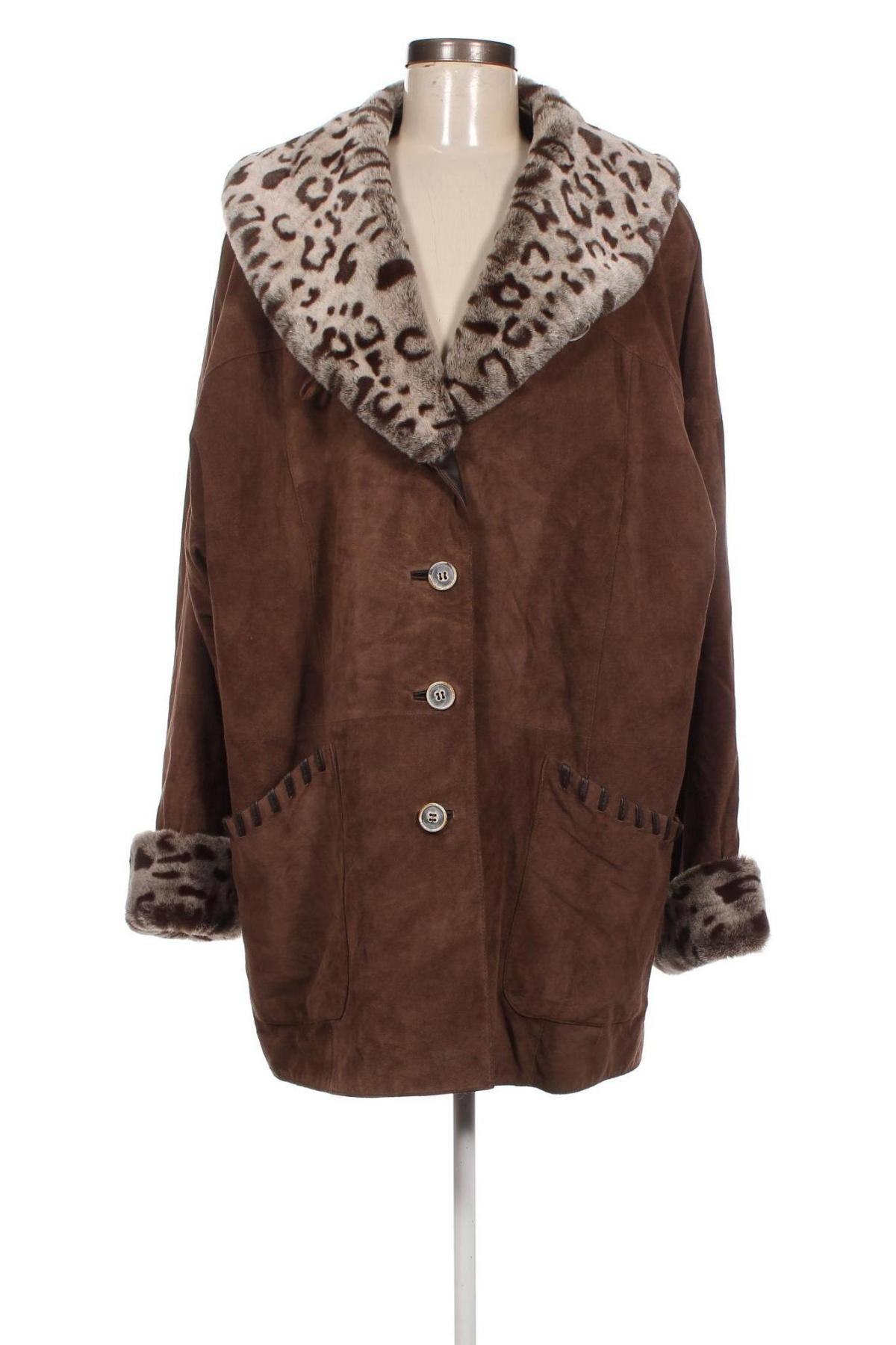 Dámska kožená bunda , Veľkosť L, Farba Hnedá, Cena  24,27 €