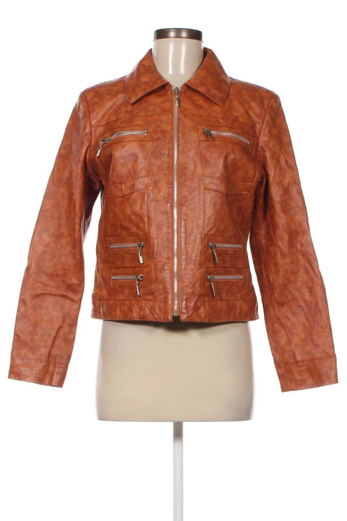 Damen Lederjacke, Größe M, Farbe Braun, Preis 58,82 €