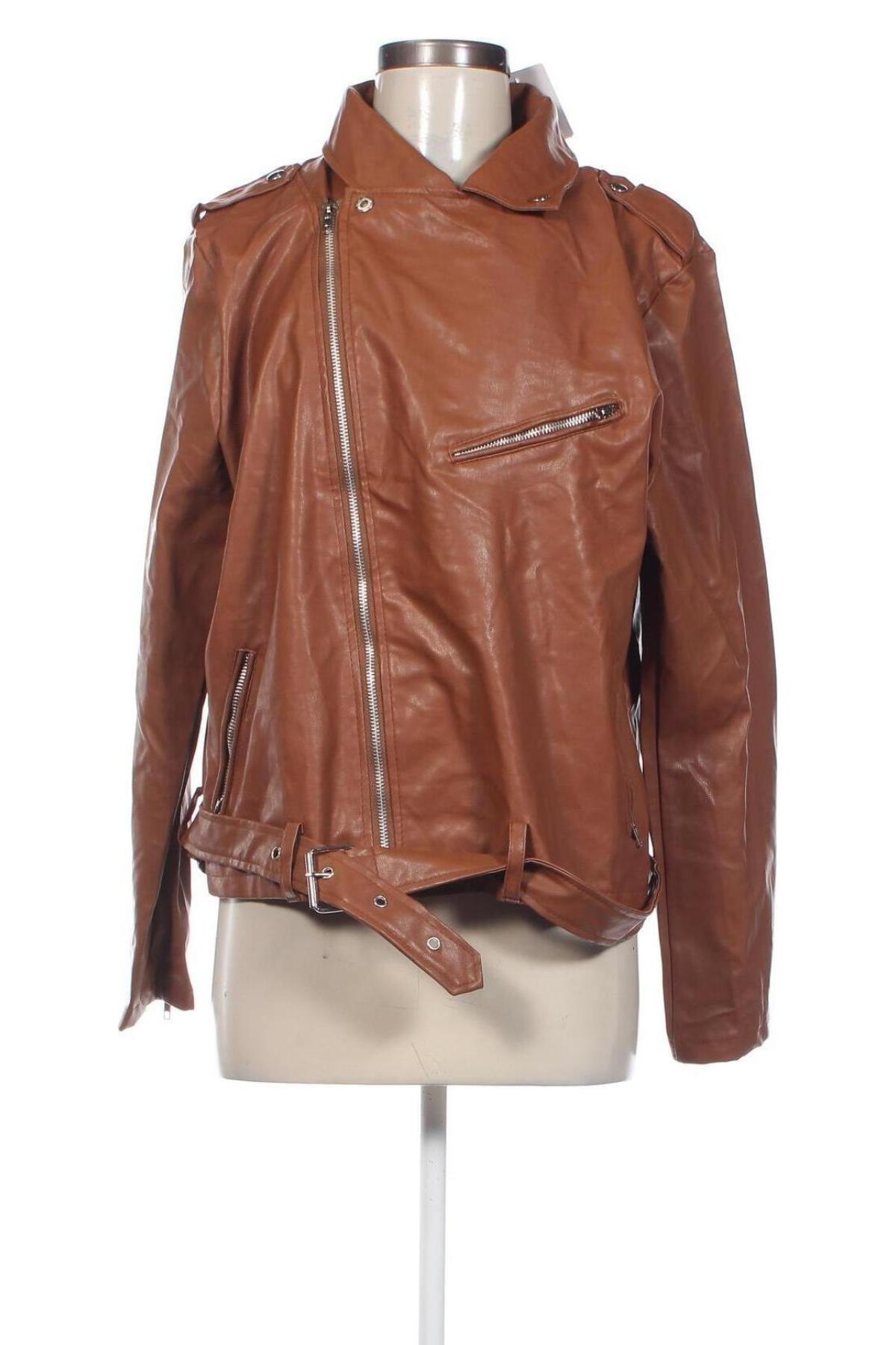 Damen Lederjacke, Größe 3XL, Farbe Braun, Preis 34,10 €