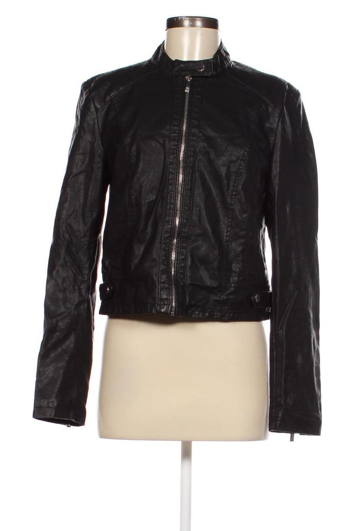 Dámska kožená bunda  Amisu, Veľkosť M, Farba Čierna, Cena  16,67 €