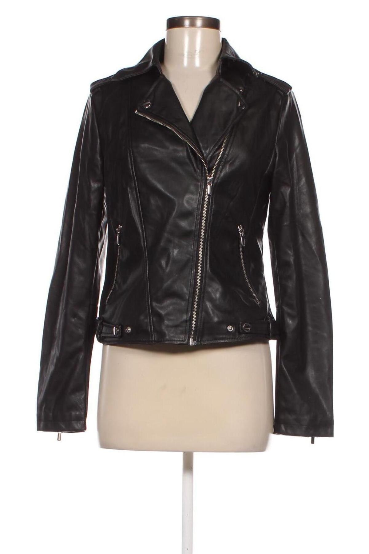 Dámska kožená bunda  C&A, Veľkosť M, Farba Čierna, Cena  22,22 €