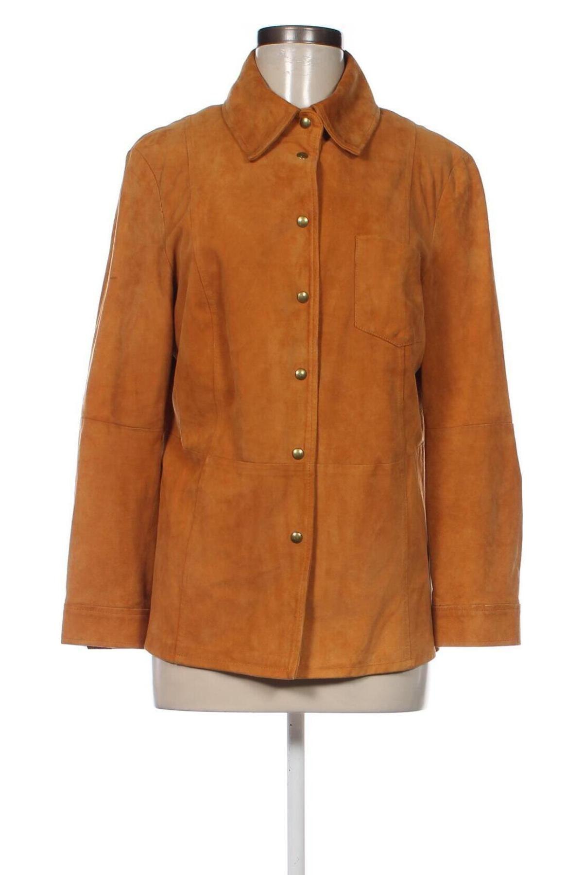 Dámská kožená bunda  Elegance, Velikost L, Barva Oranžová, Cena  1 365,00 Kč