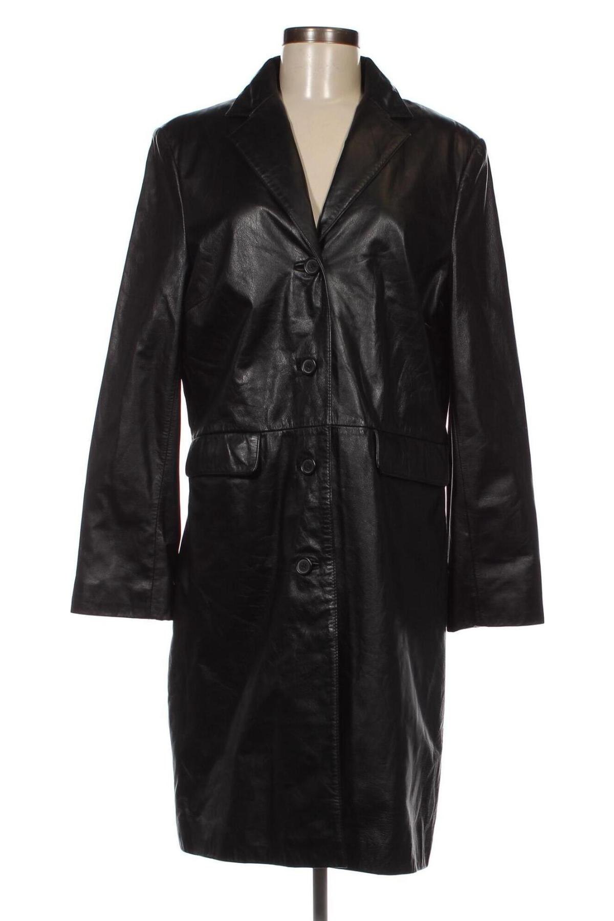 Dámska kožená bunda  Hennes, Veľkosť L, Farba Čierna, Cena  60,67 €