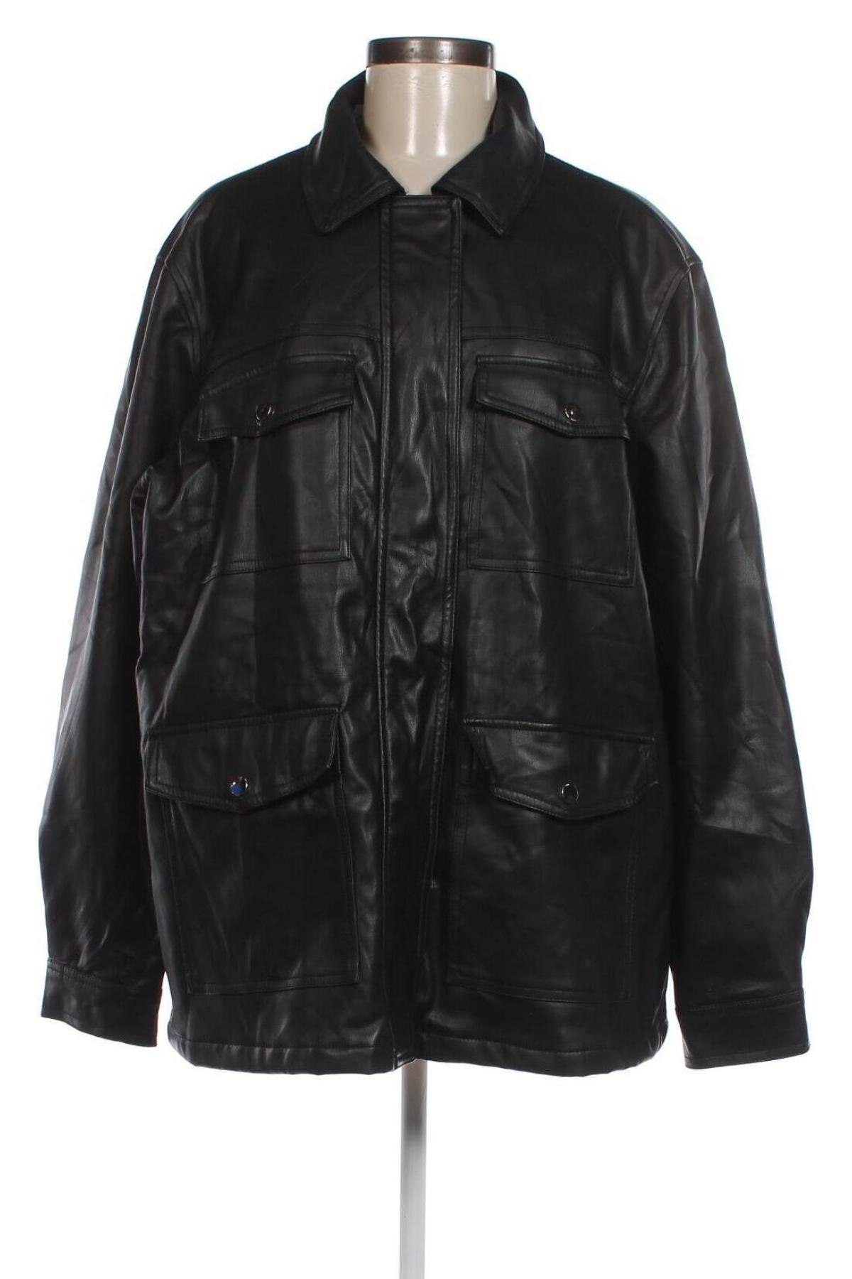 Dámska kožená bunda  New Look, Veľkosť XL, Farba Čierna, Cena  12,22 €