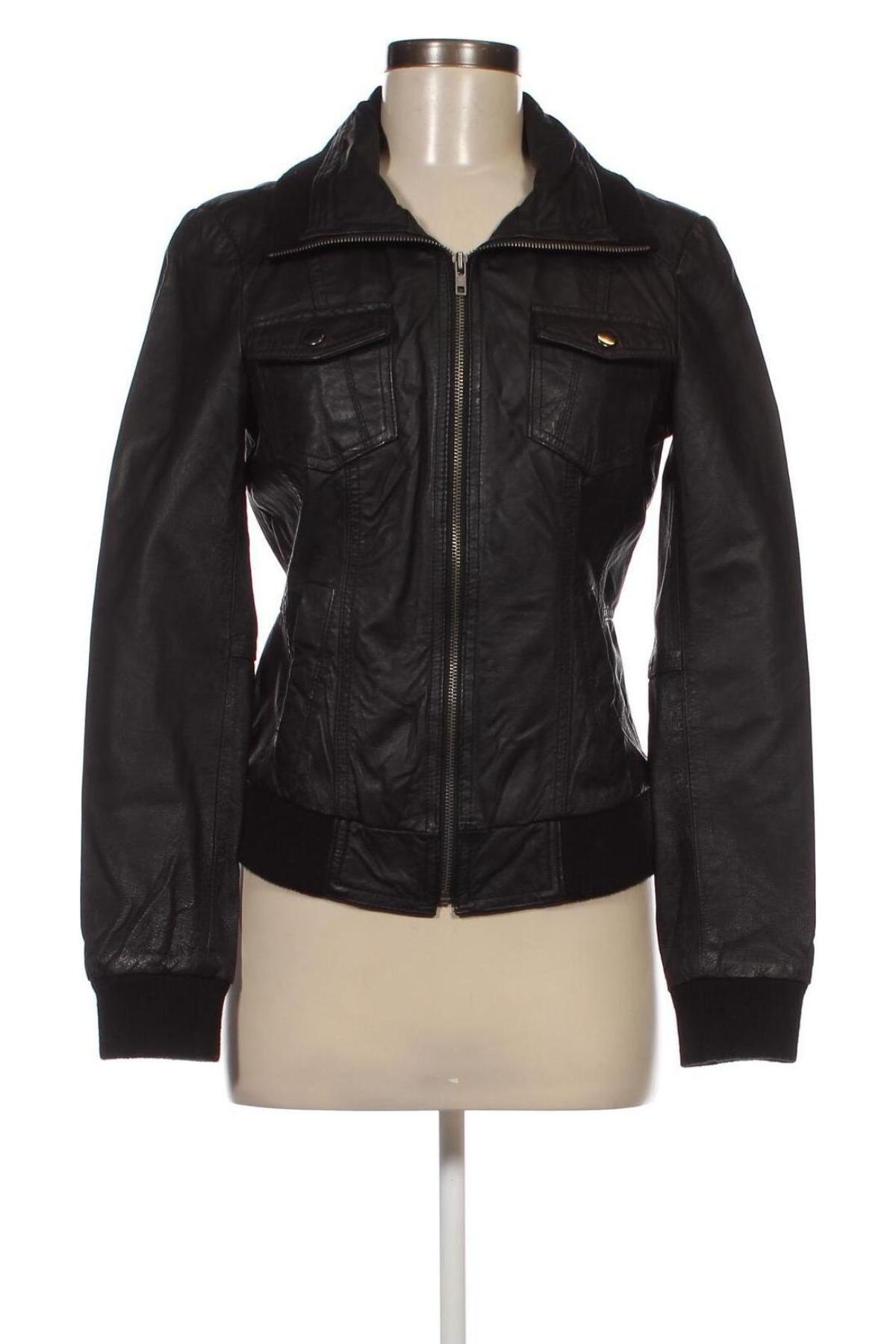 Dámska kožená bunda  ONLY, Veľkosť M, Farba Čierna, Cena  36,29 €