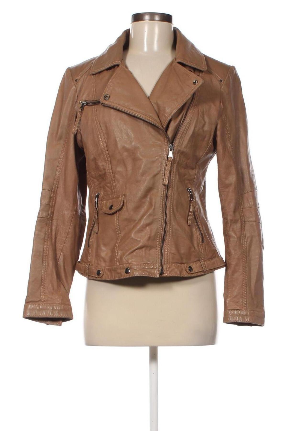 Dámska kožená bunda  Woman By Tchibo, Veľkosť M, Farba Béžová, Cena  60,67 €