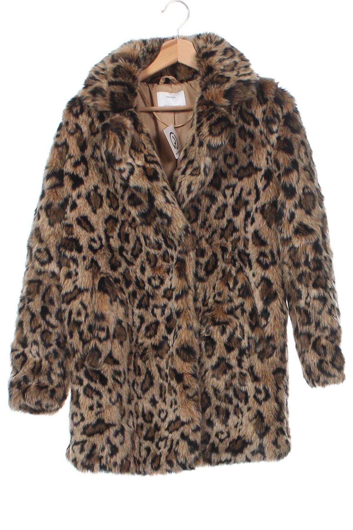 Дамско палто Bershka, Размер XS, Цвят Многоцветен, Цена 19,26 лв.