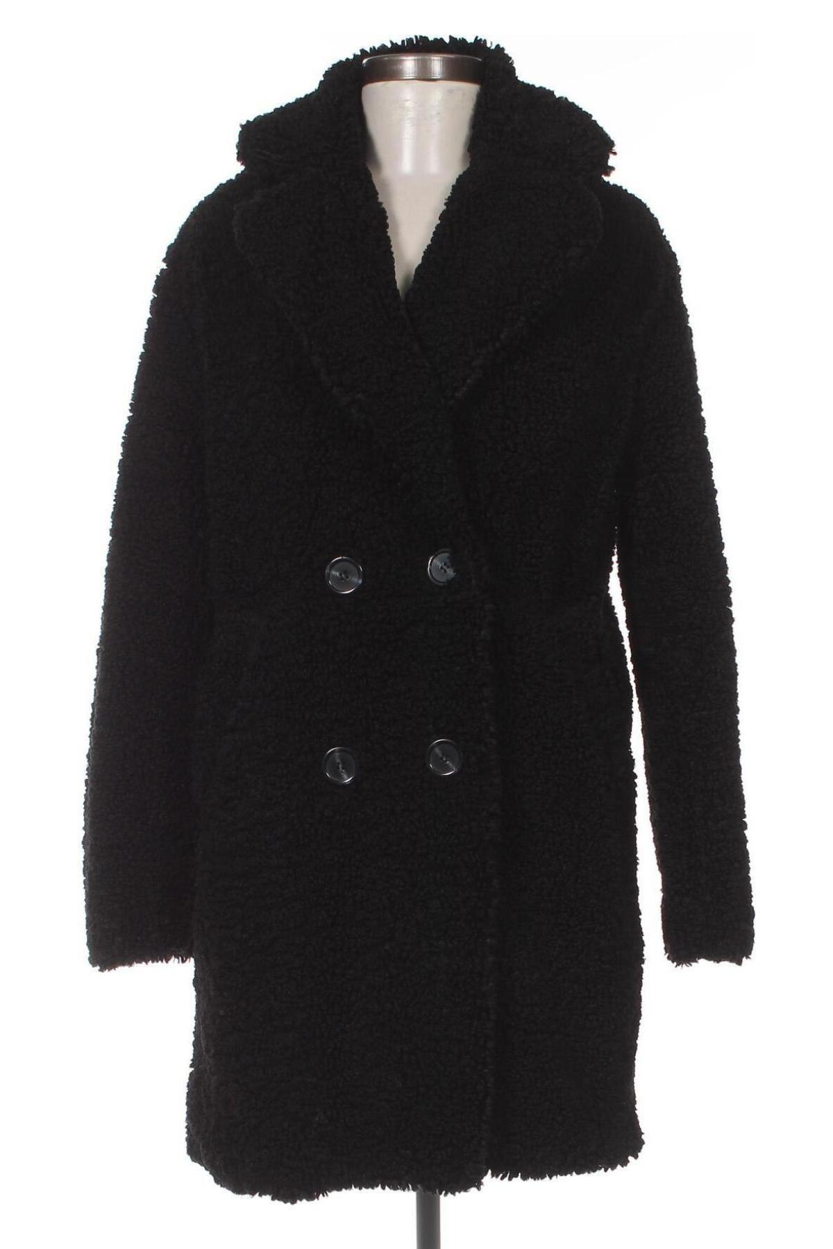Γυναικείο παλτό Bershka, Μέγεθος XS, Χρώμα Μαύρο, Τιμή 33,10 €