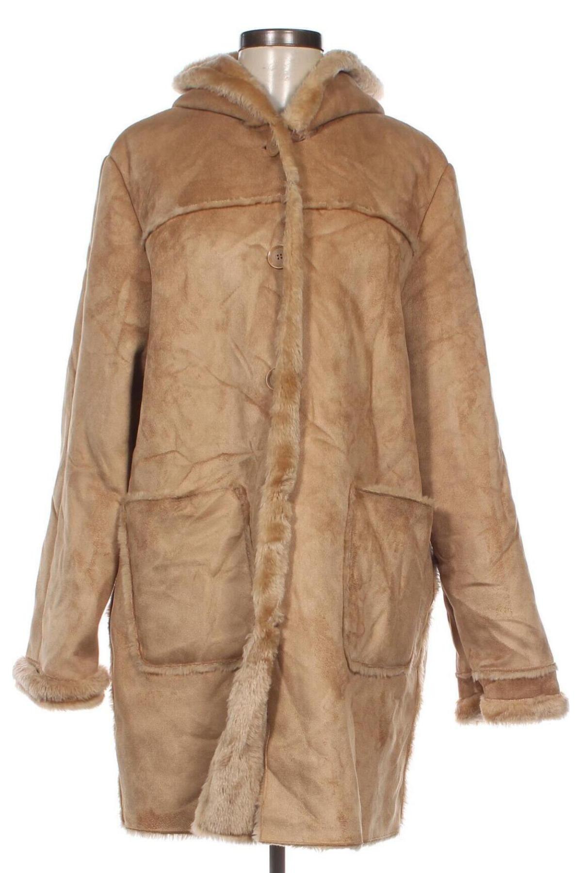 Дамско палто Biba, Размер L, Цвят Бежов, Цена 28,89 лв.