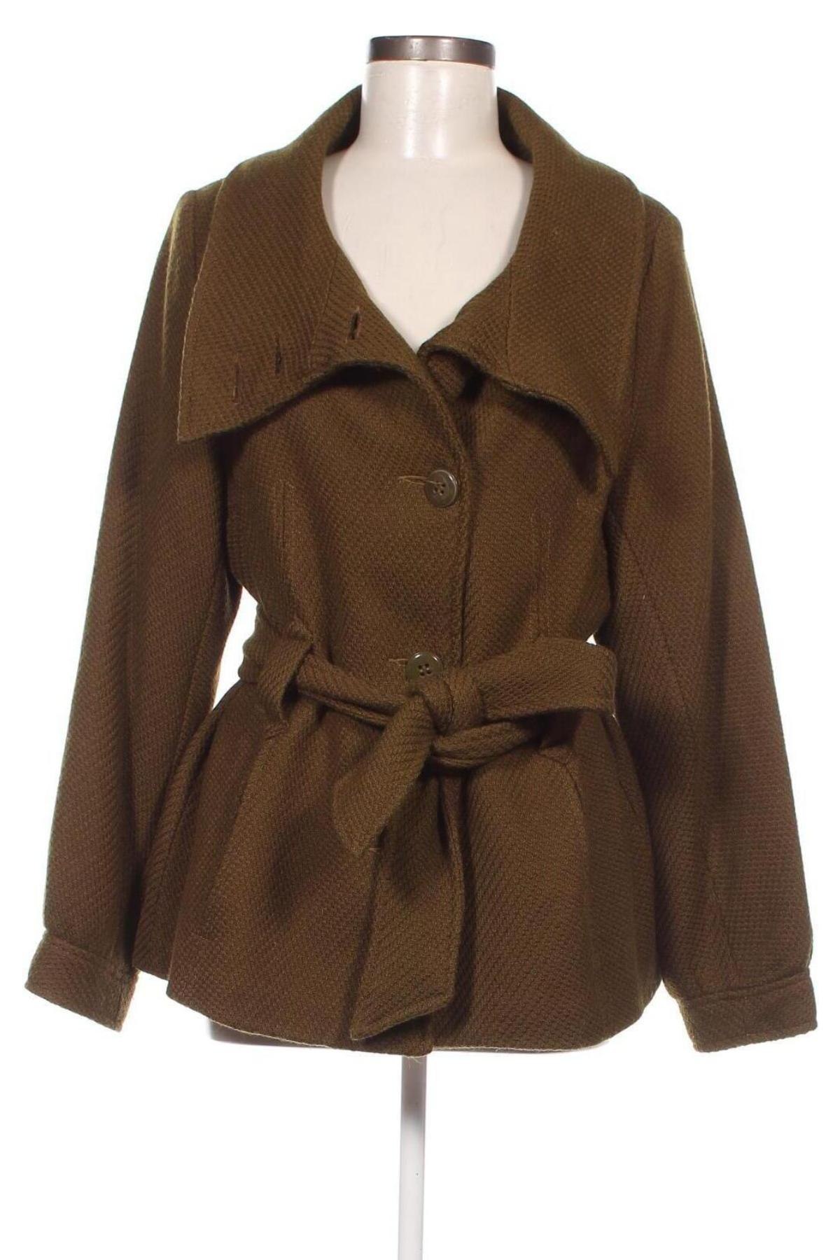 Дамско палто H&M, Размер XL, Цвят Зелен, Цена 53,50 лв.