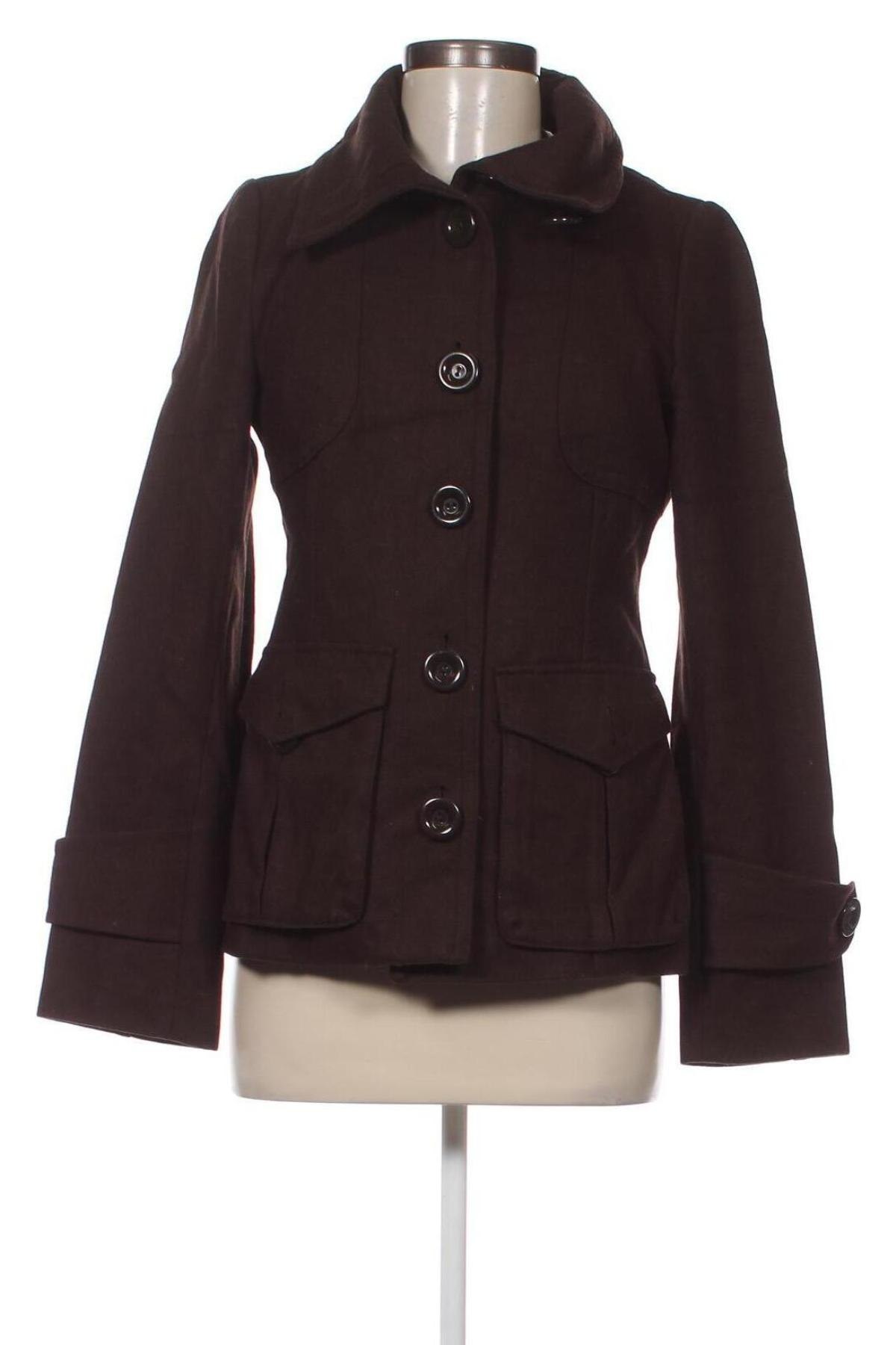 Palton de femei H&M, Mărime S, Culoare Maro, Preț 197,10 Lei