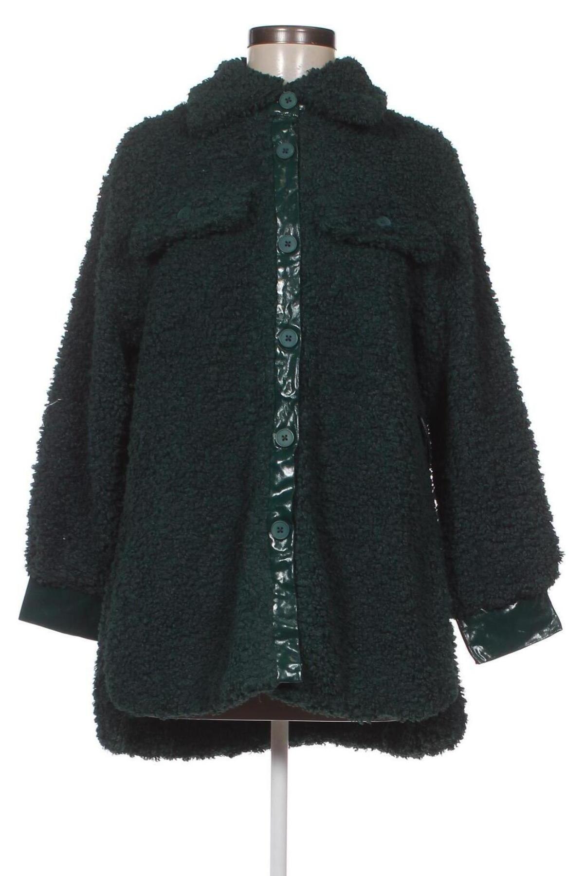 Γυναικείο παλτό SHEIN, Μέγεθος XS, Χρώμα Πράσινο, Τιμή 13,46 €
