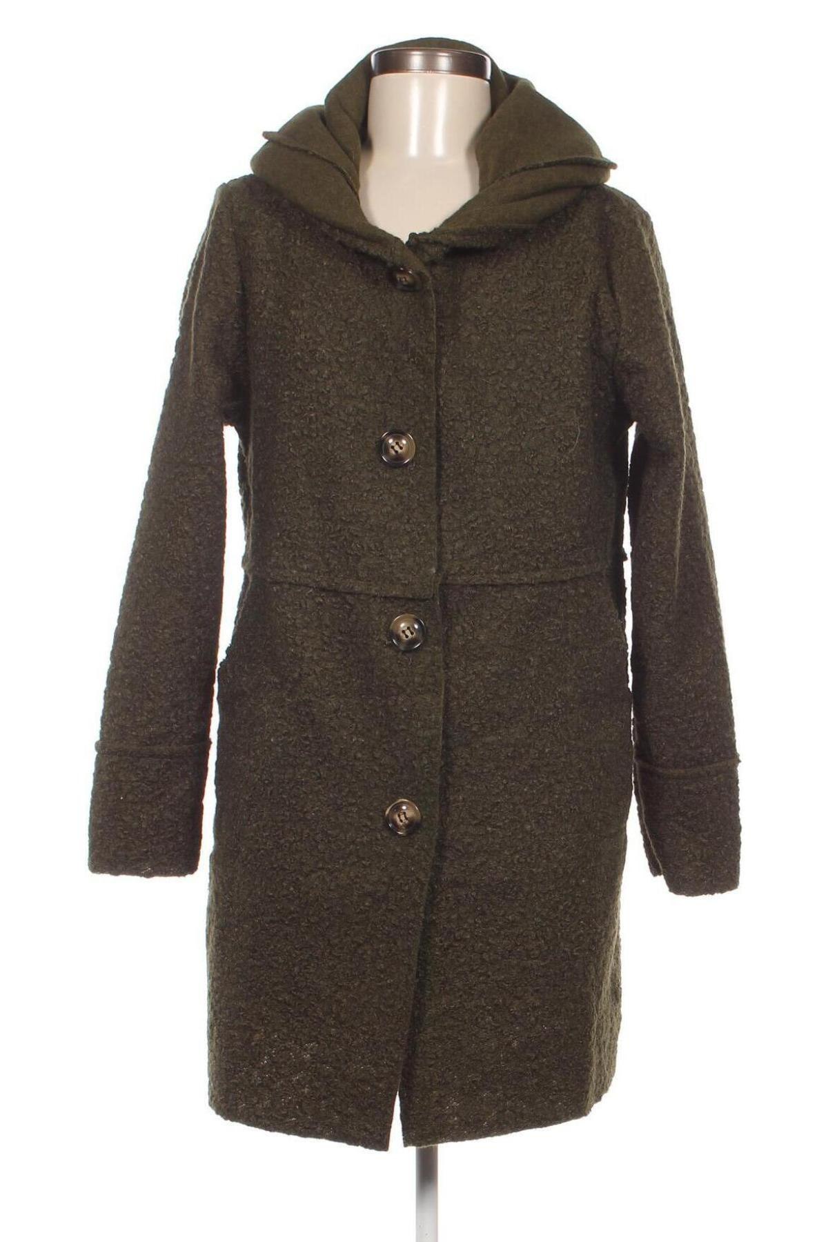 Дамско палто Today, Размер S, Цвят Зелен, Цена 43,87 лв.