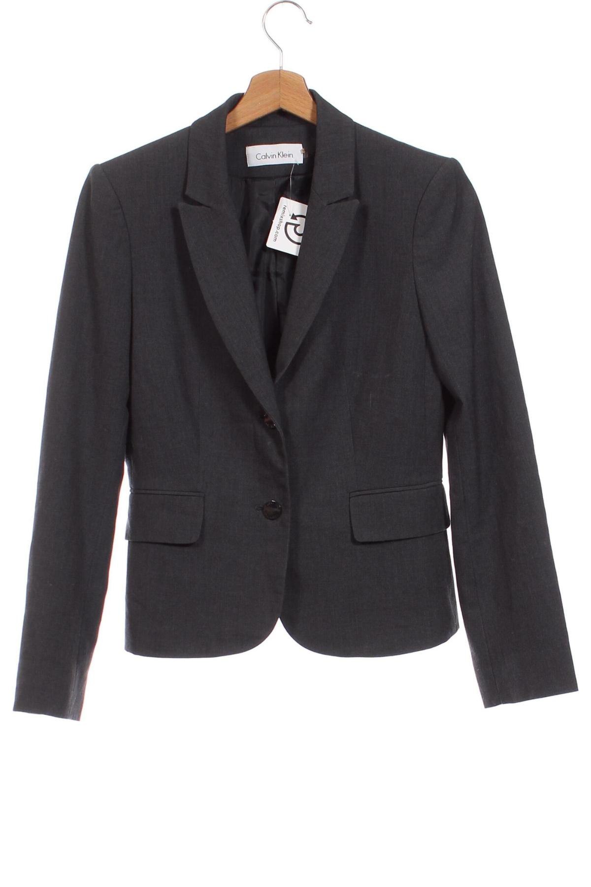 Γυναικείο σακάκι Calvin Klein, Μέγεθος XS, Χρώμα Γκρί, Τιμή 41,23 €