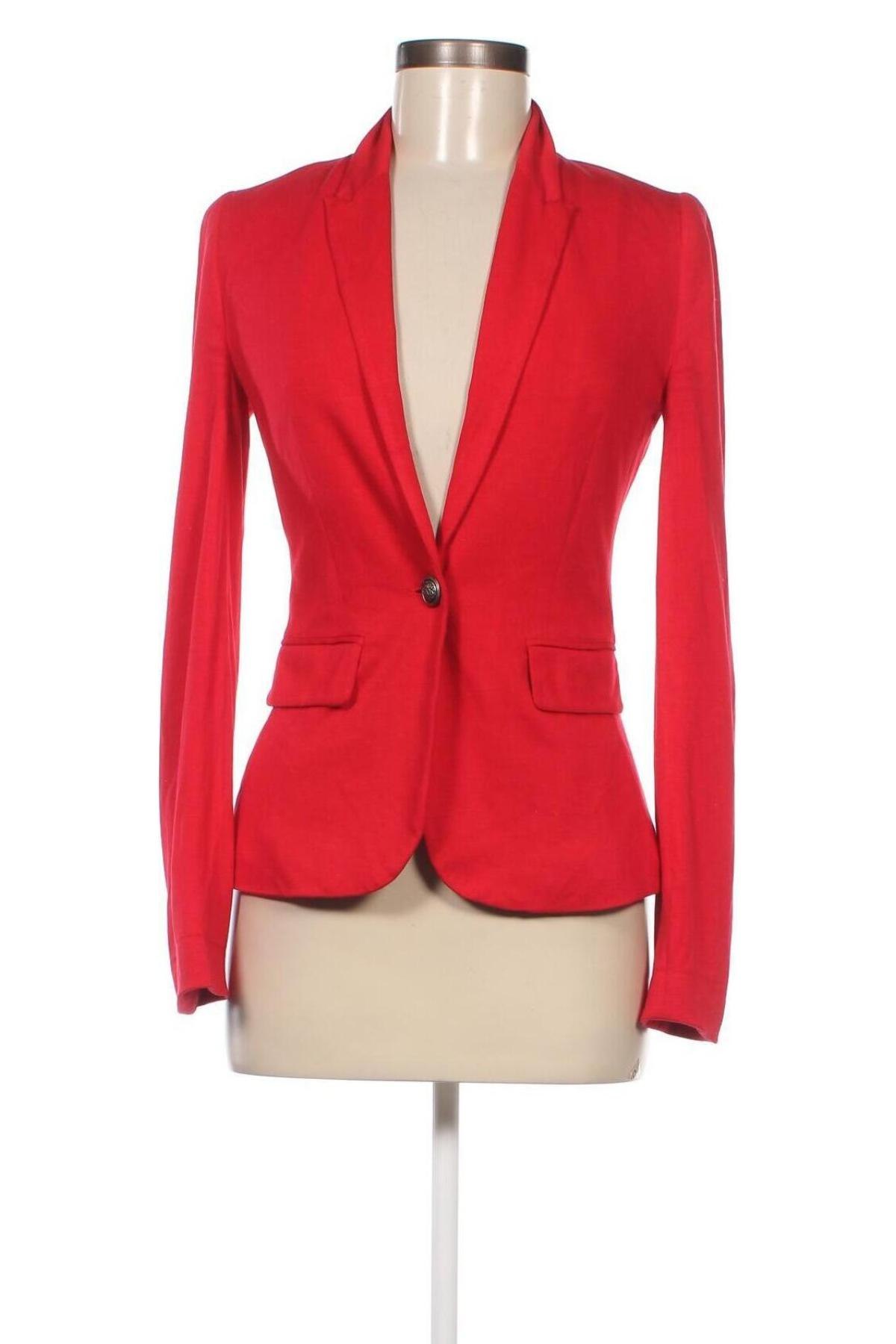Damen Blazer Orsay, Größe XXS, Farbe Rot, Preis 12,25 €