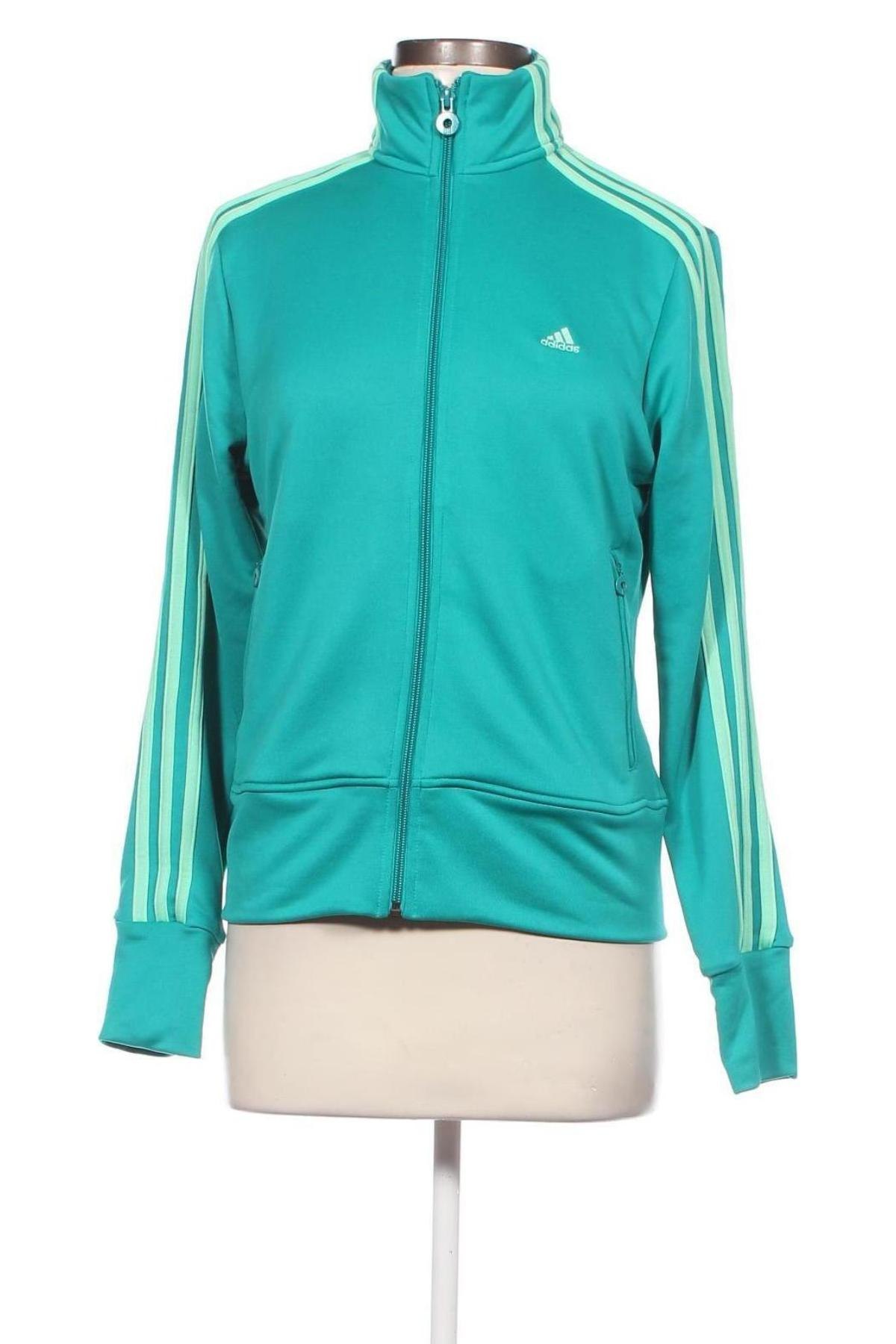 Γυναικεία αθλητική ζακέτα Adidas, Μέγεθος M, Χρώμα Πράσινο, Τιμή 21,03 €