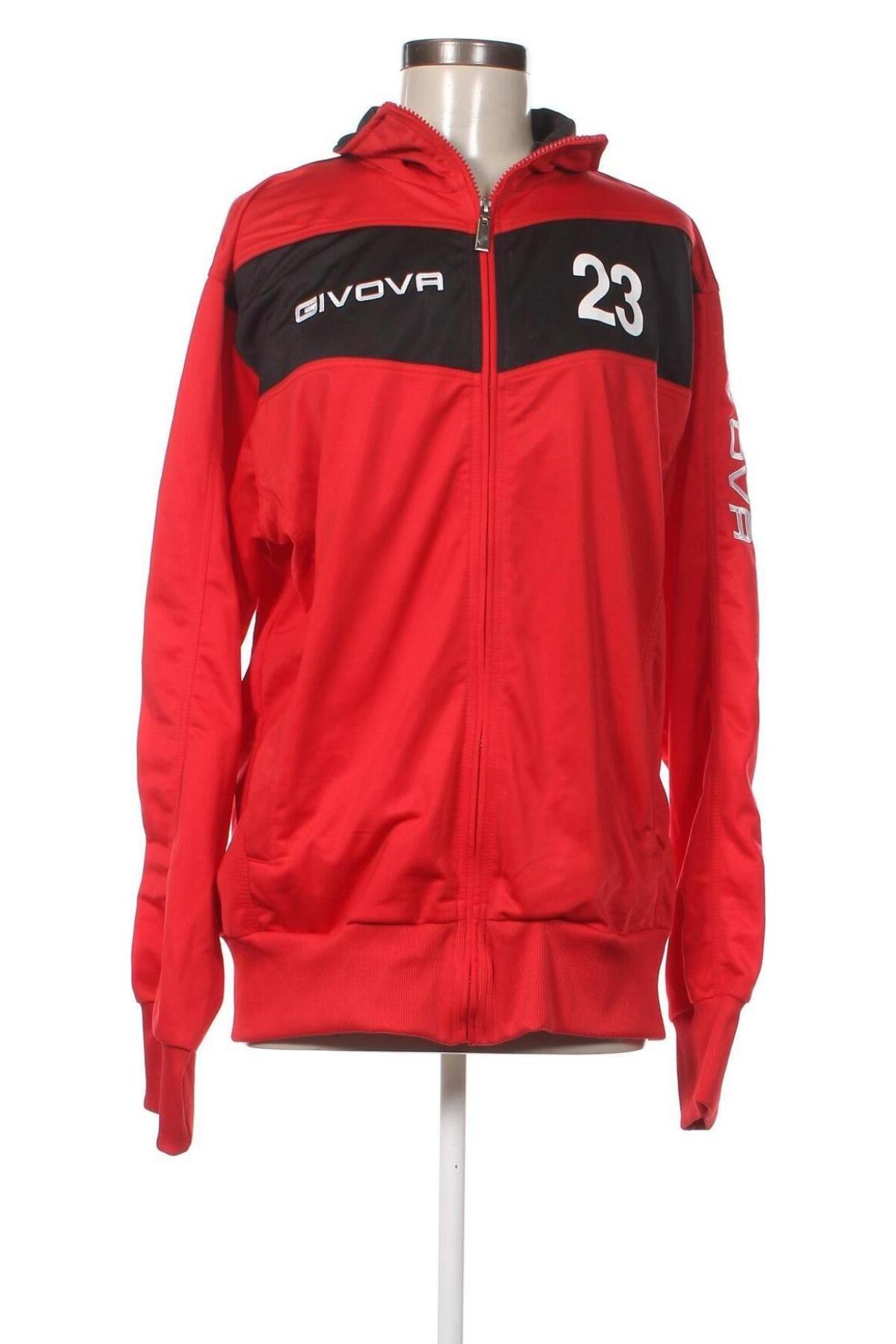 Γυναικεία αθλητική ζακέτα Givova, Μέγεθος XL, Χρώμα Κόκκινο, Τιμή 11,58 €