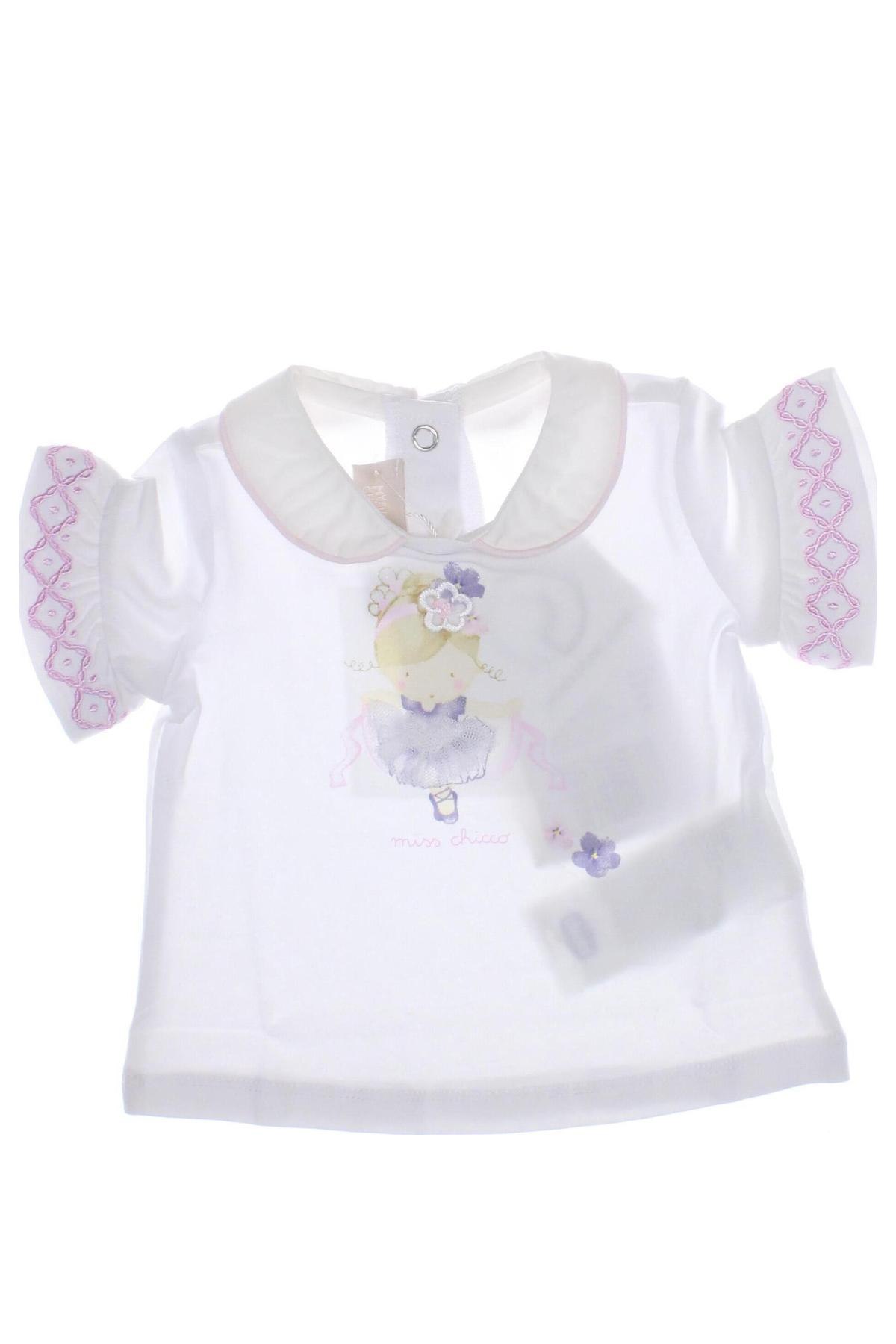 Детска блуза Chicco, Размер 2-3m/ 56-62 см, Цвят Бял, Цена 18,00 лв.