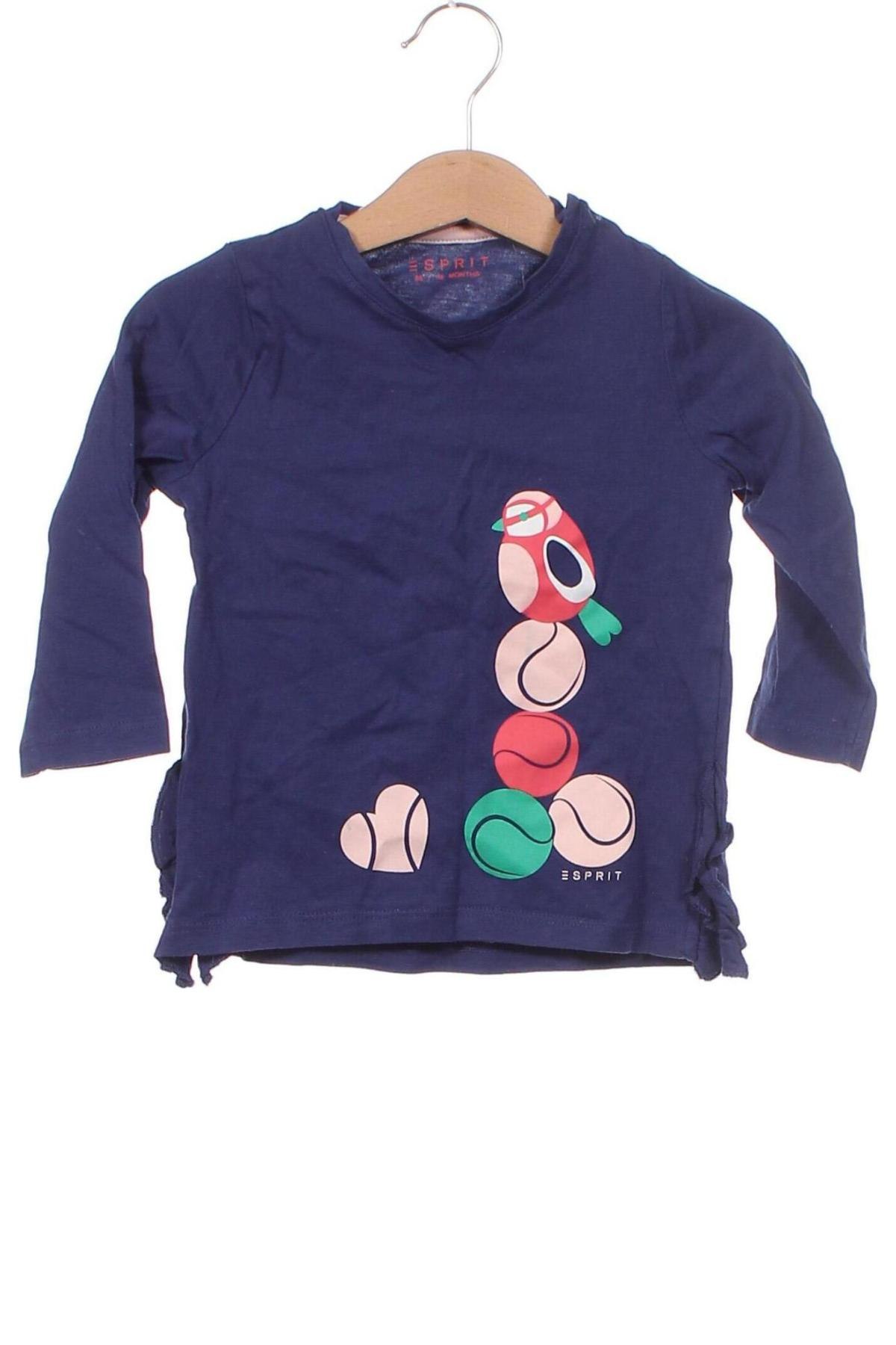 Kinder Shirt Esprit, Größe 12-18m/ 80-86 cm, Farbe Blau, Preis 8,00 €