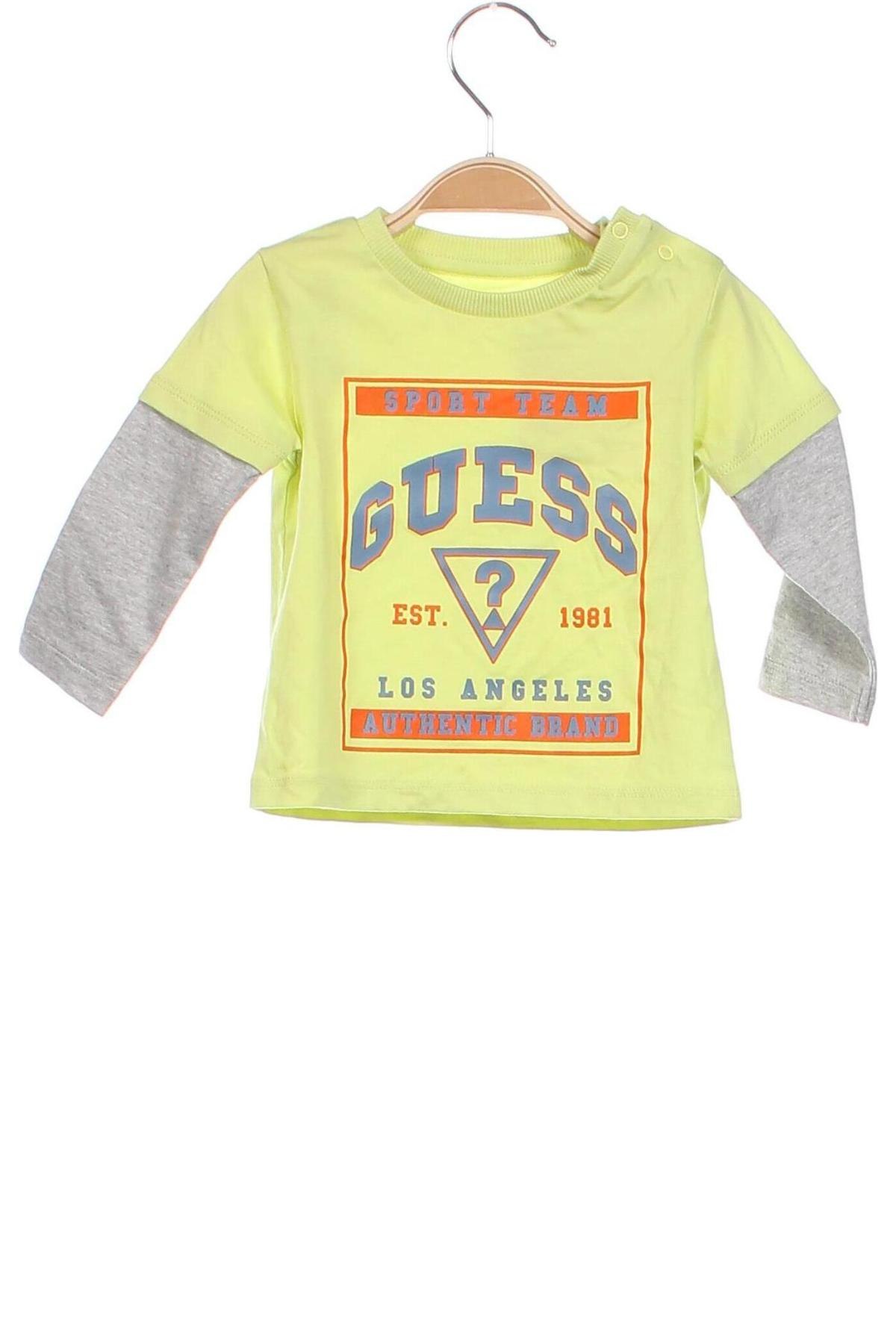 Детска блуза Guess, Размер 3-6m/ 62-68 см, Цвят Зелен, Цена 32,64 лв.