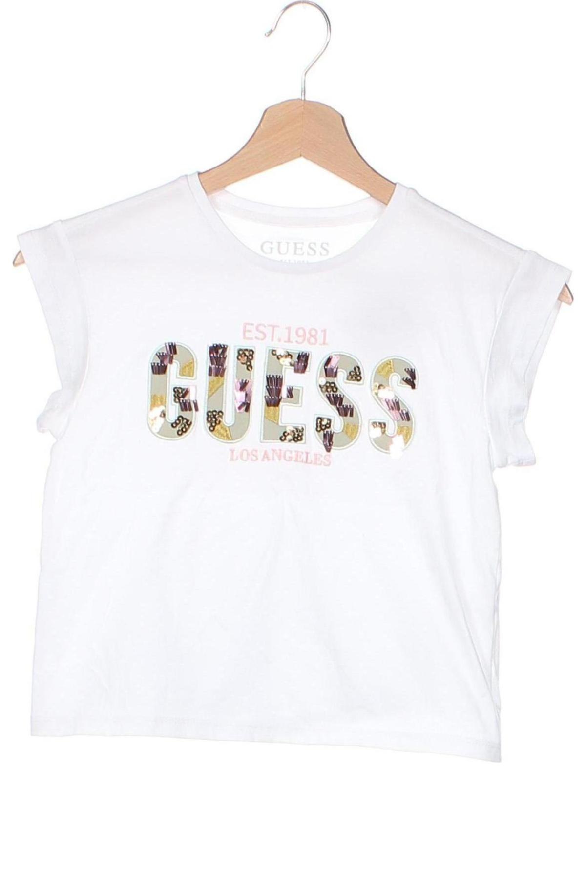 Детска блуза Guess, Размер 7-8y/ 128-134 см, Цвят Бял, Цена 68,00 лв.
