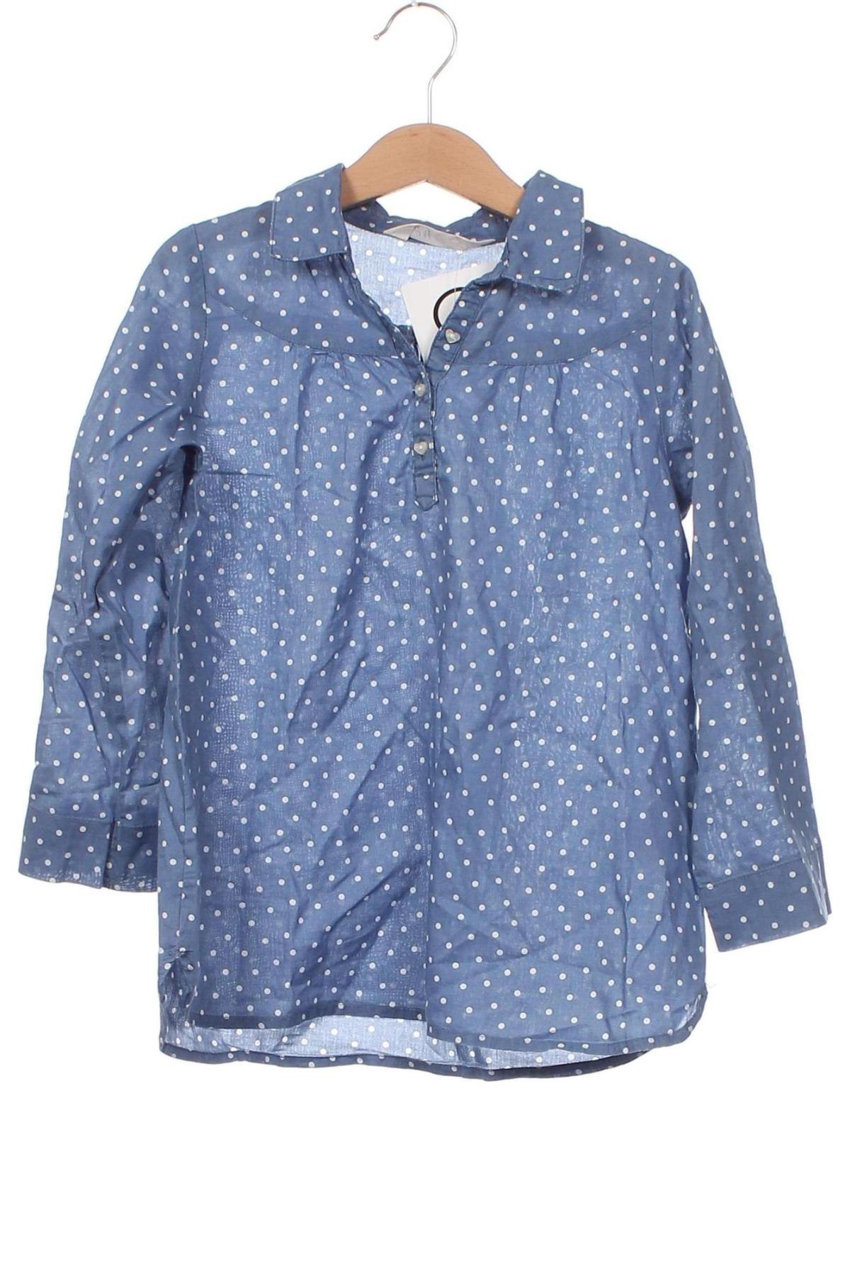 Kinder Shirt H&M, Größe 5-6y/ 116-122 cm, Farbe Blau, Preis 6,14 €