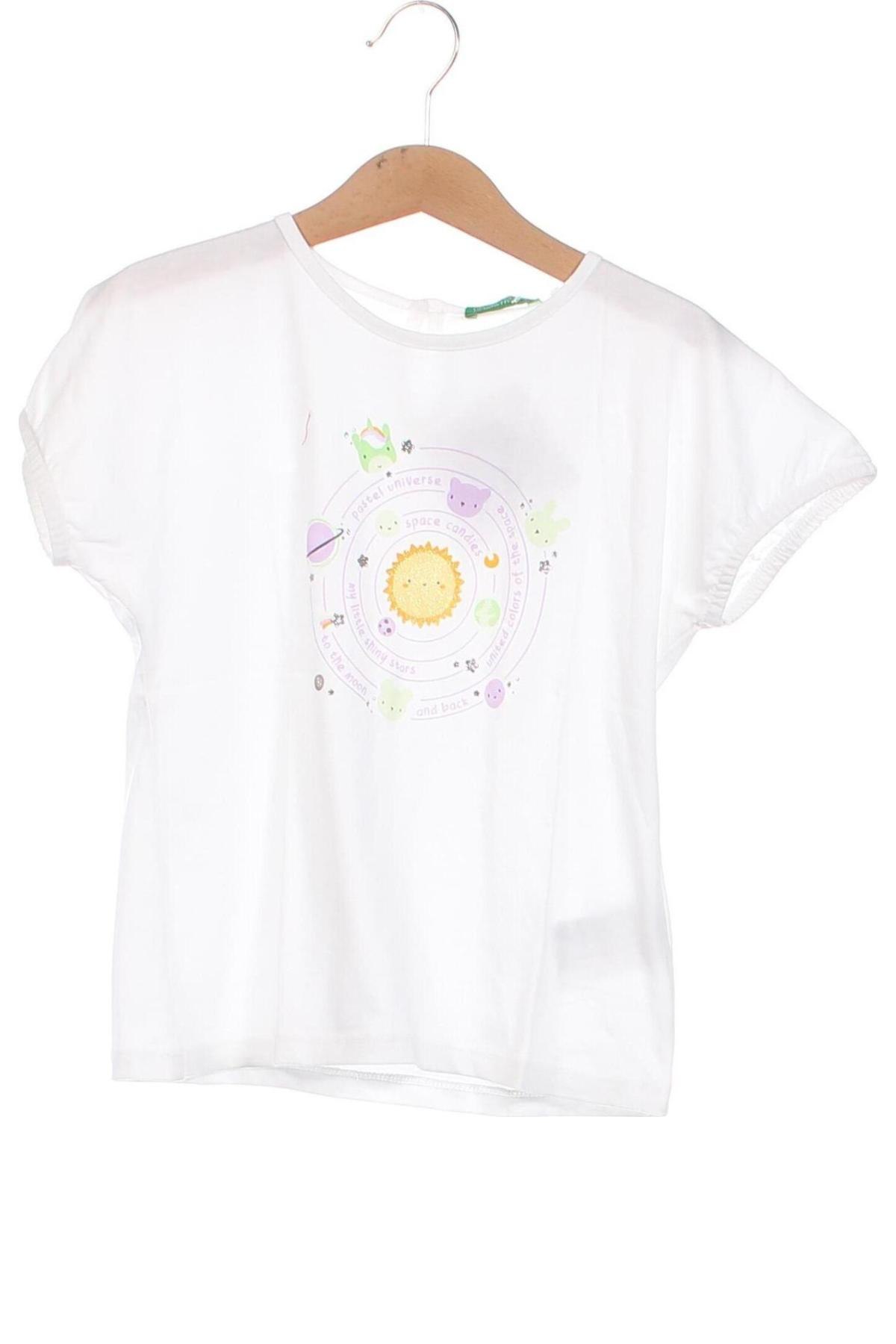 Kinder Shirt United Colors Of Benetton, Größe 3-4y/ 104-110 cm, Farbe Weiß, Preis € 24,23