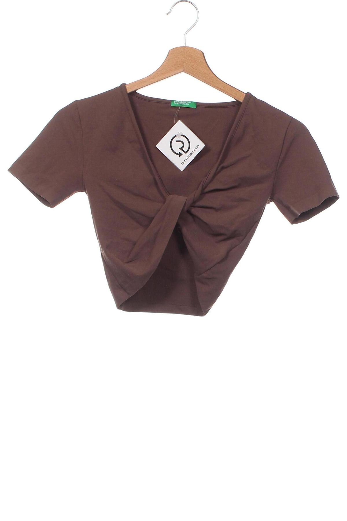 Dziecięca bluzka United Colors Of Benetton, Rozmiar 11-12y/ 152-158 cm, Kolor Brązowy, Cena 51,18 zł
