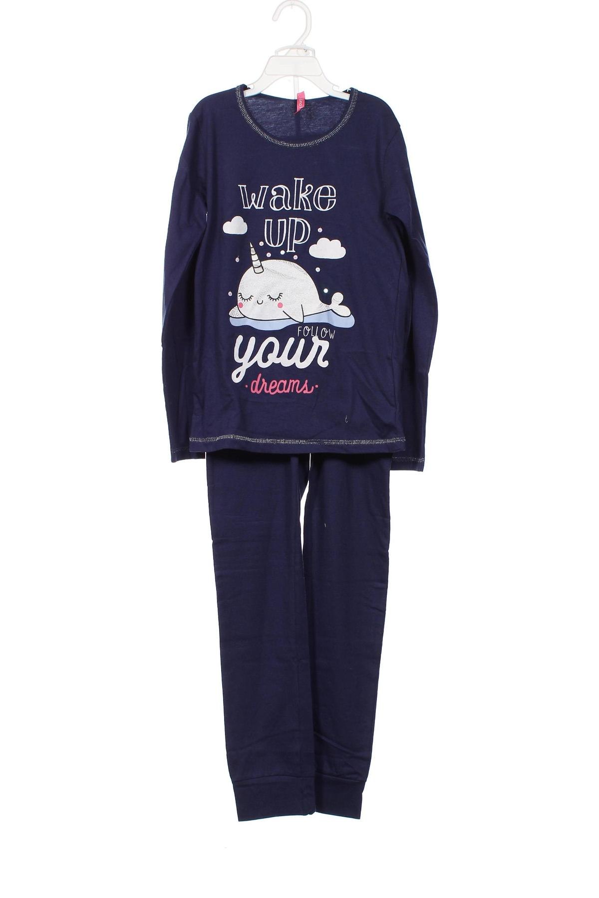 Kinder Pyjama  Lina Pink, Größe 9-10y/ 140-146 cm, Farbe Blau, Preis € 10,45