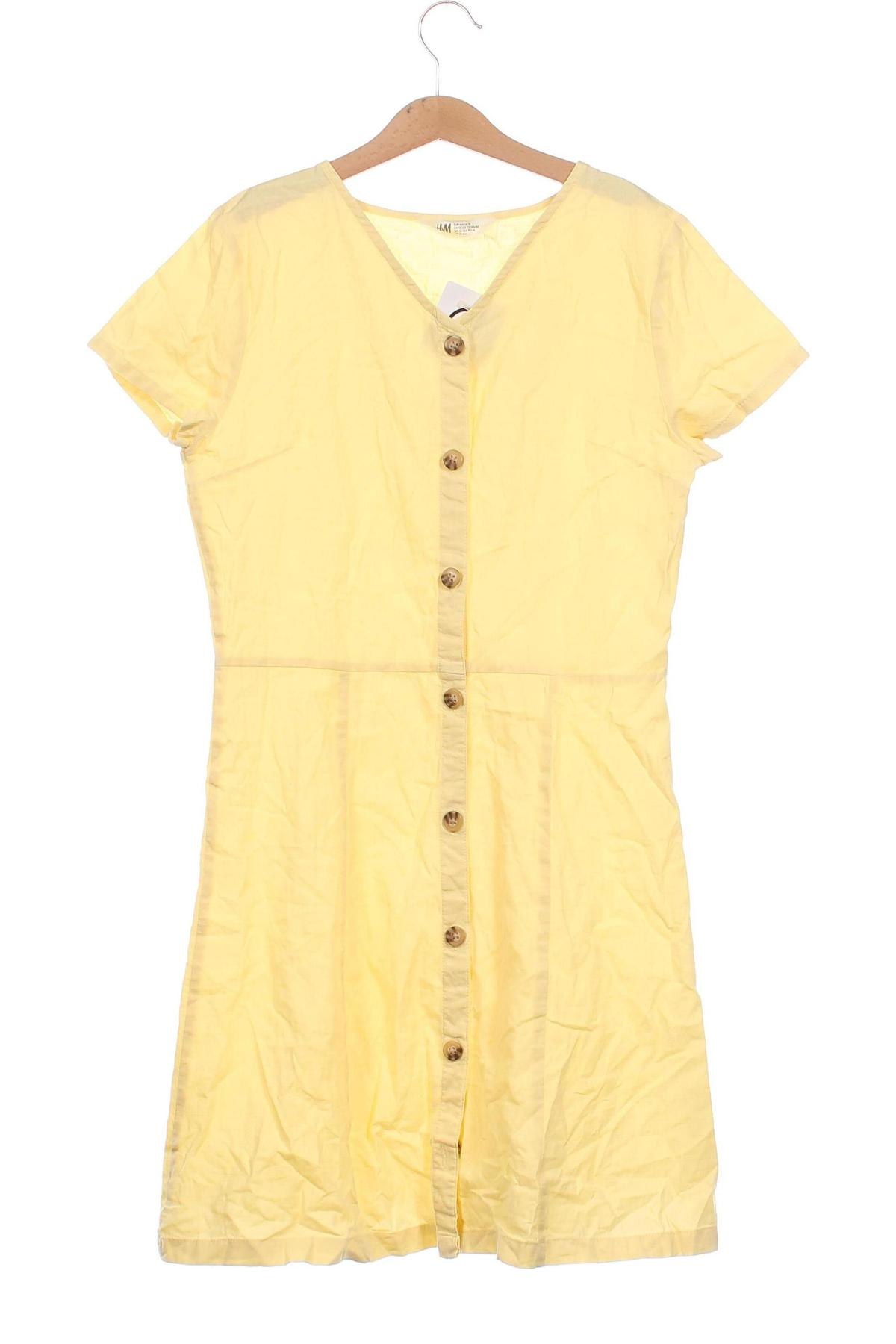 Dziecięca sukienka H&M, Rozmiar 13-14y/ 164-168 cm, Kolor Żółty, Cena 17,59 zł