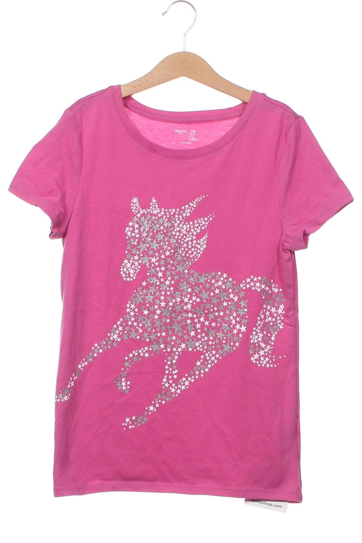Детска тениска Gap, Размер 10-11y/ 146-152 см, Цвят Розов, Цена 7,00 лв.