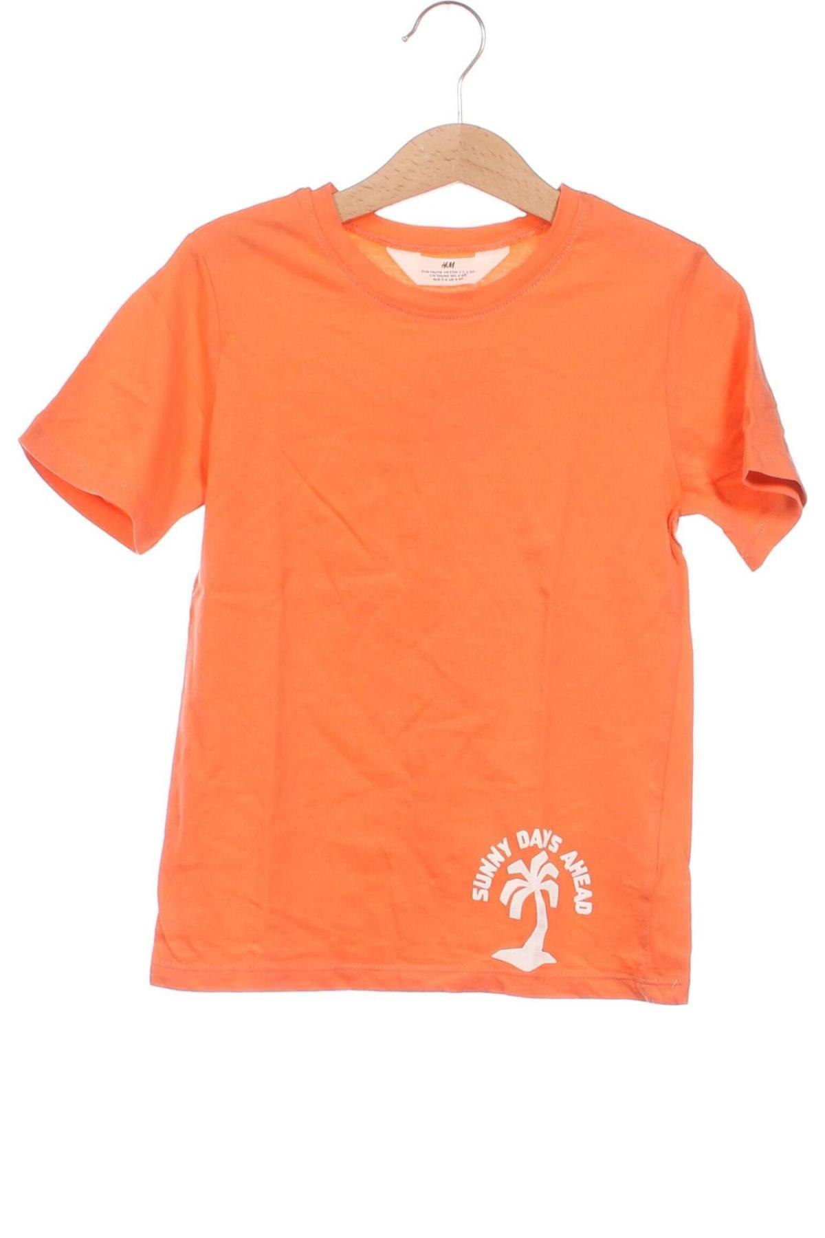 Παιδικό μπλουζάκι H&M, Μέγεθος 4-5y/ 110-116 εκ., Χρώμα Πορτοκαλί, Τιμή 3,61 €